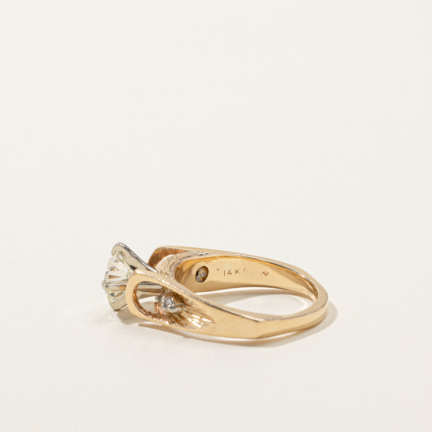 High Set Diamond Engagement Ring | 1.01ct VS2/SI1 H/I, 0.08ctw | SZ 6.5 |