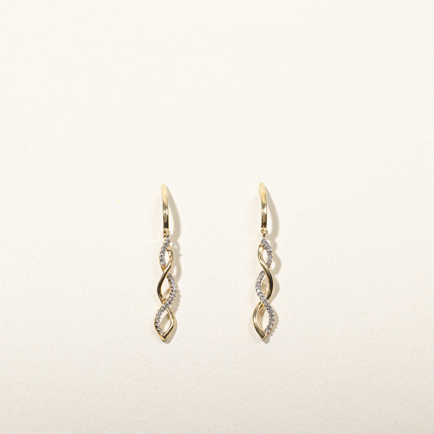 Boucles d'oreilles infini en diamants | 0,14 ct |