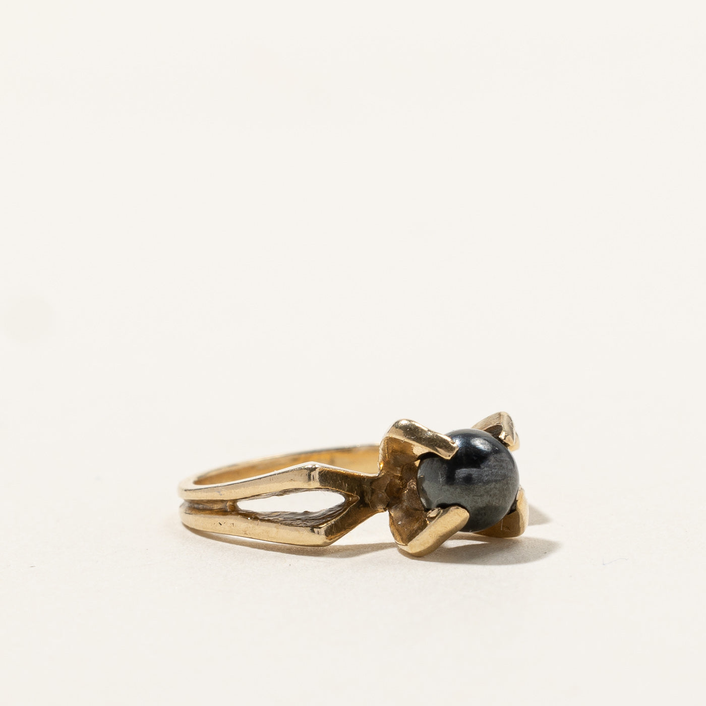 Hematite Gold Ring | SZ 5.5 |