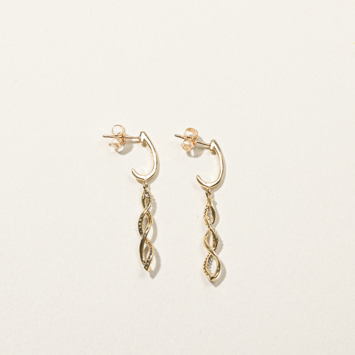 Boucles d'oreilles infini en diamants | 0,14 ct |