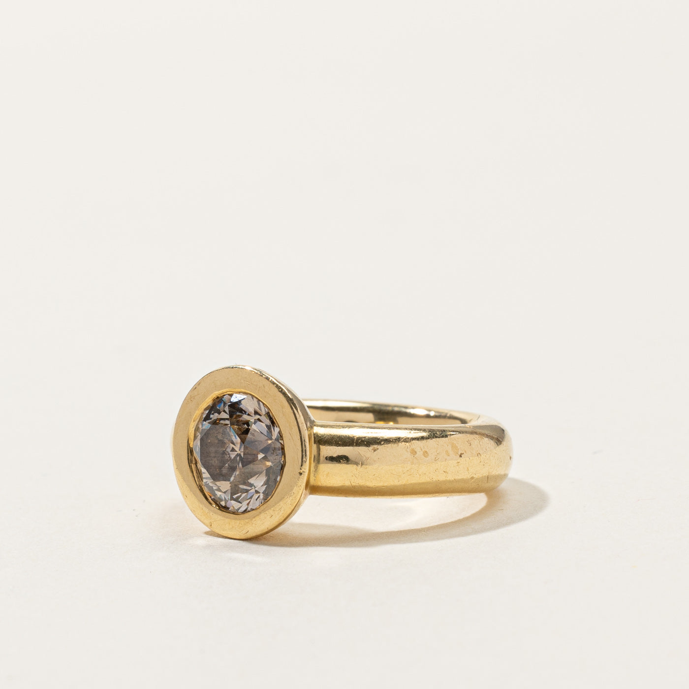Bezel Set Fancy Brown Diamond Ring | 1.85ct | SZ 5 |