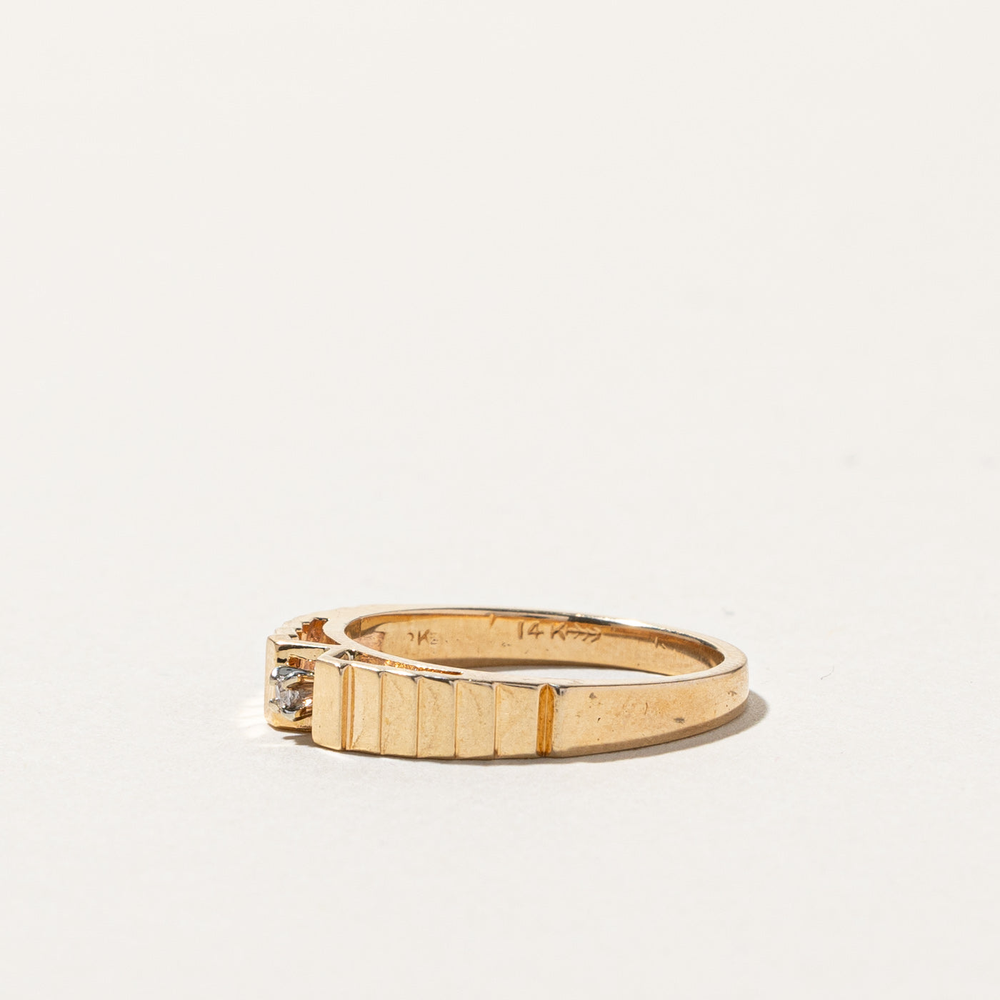 Textured Diamond Ring | 0.02ct | SZ 6.25 |