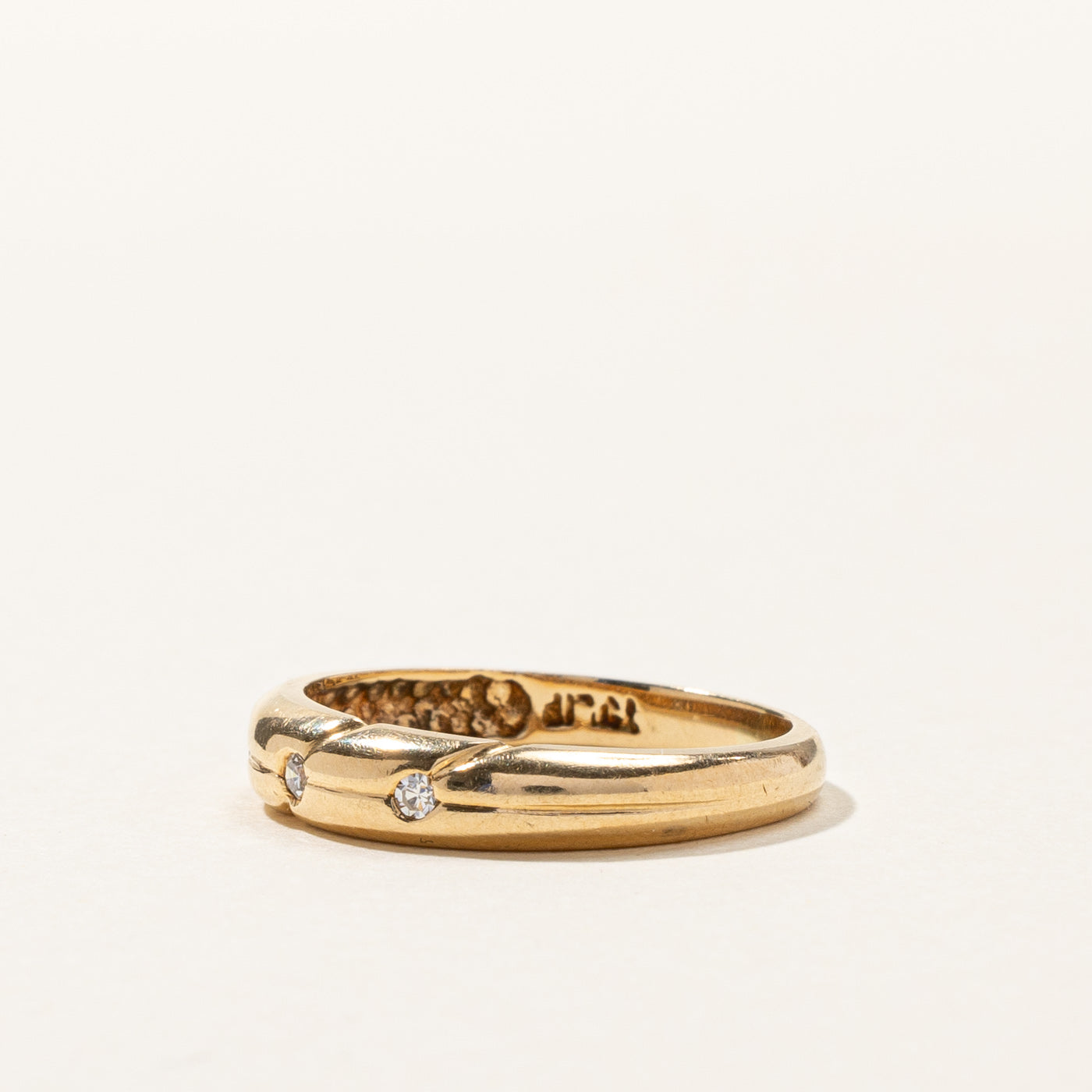 Three Stone Diamond Band | 0.03ctw | SZ 4 |
