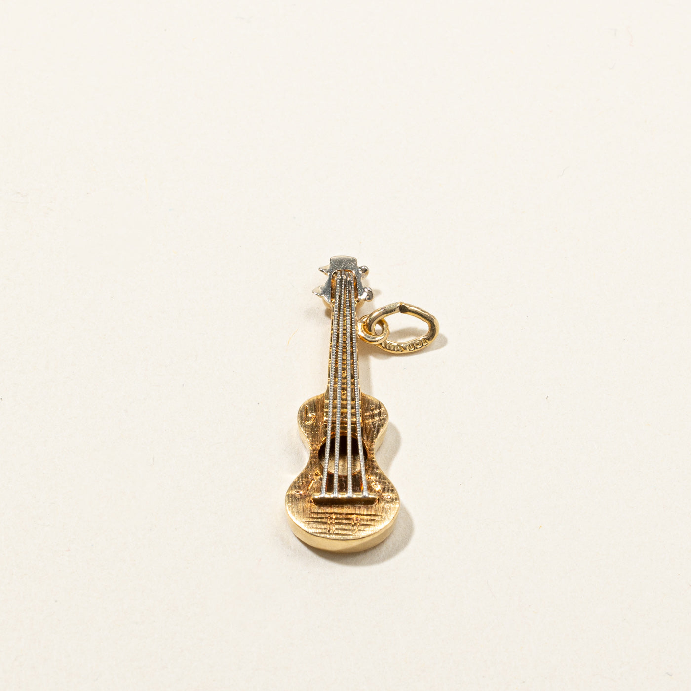Yellow Gold Guitar Charm