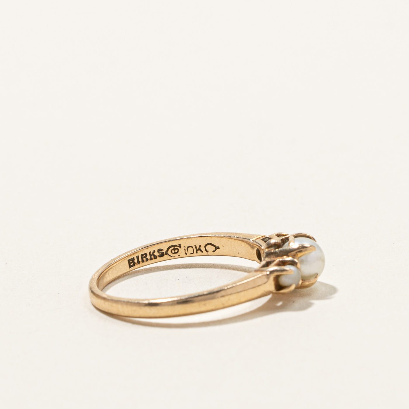 Three Stone Pearl Ring | SZ 4.5 |