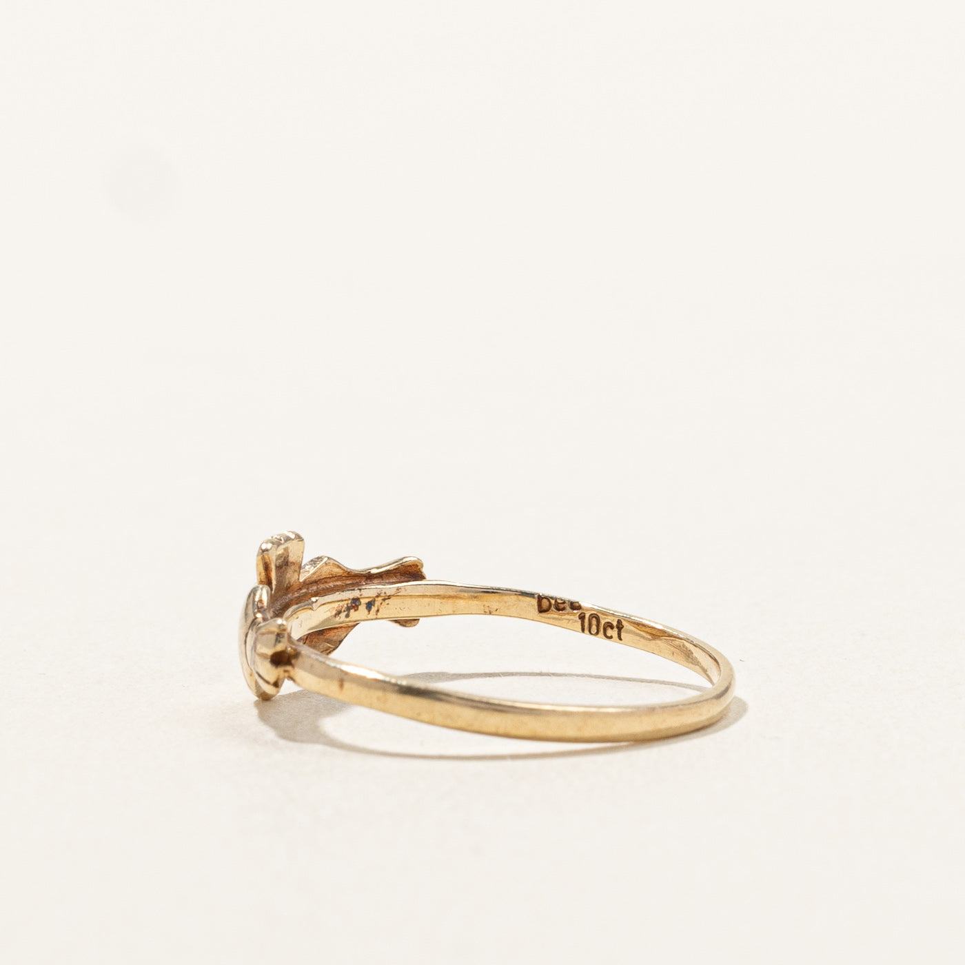 Bague Claddagh en diamant | 0,005 ct | Taille 5,25 |