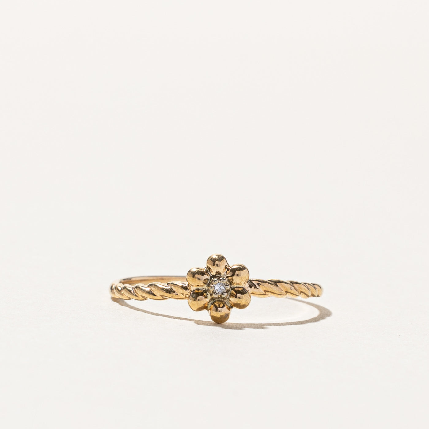 Diamond Flower Ring | 0.01ct | SZ 8 |