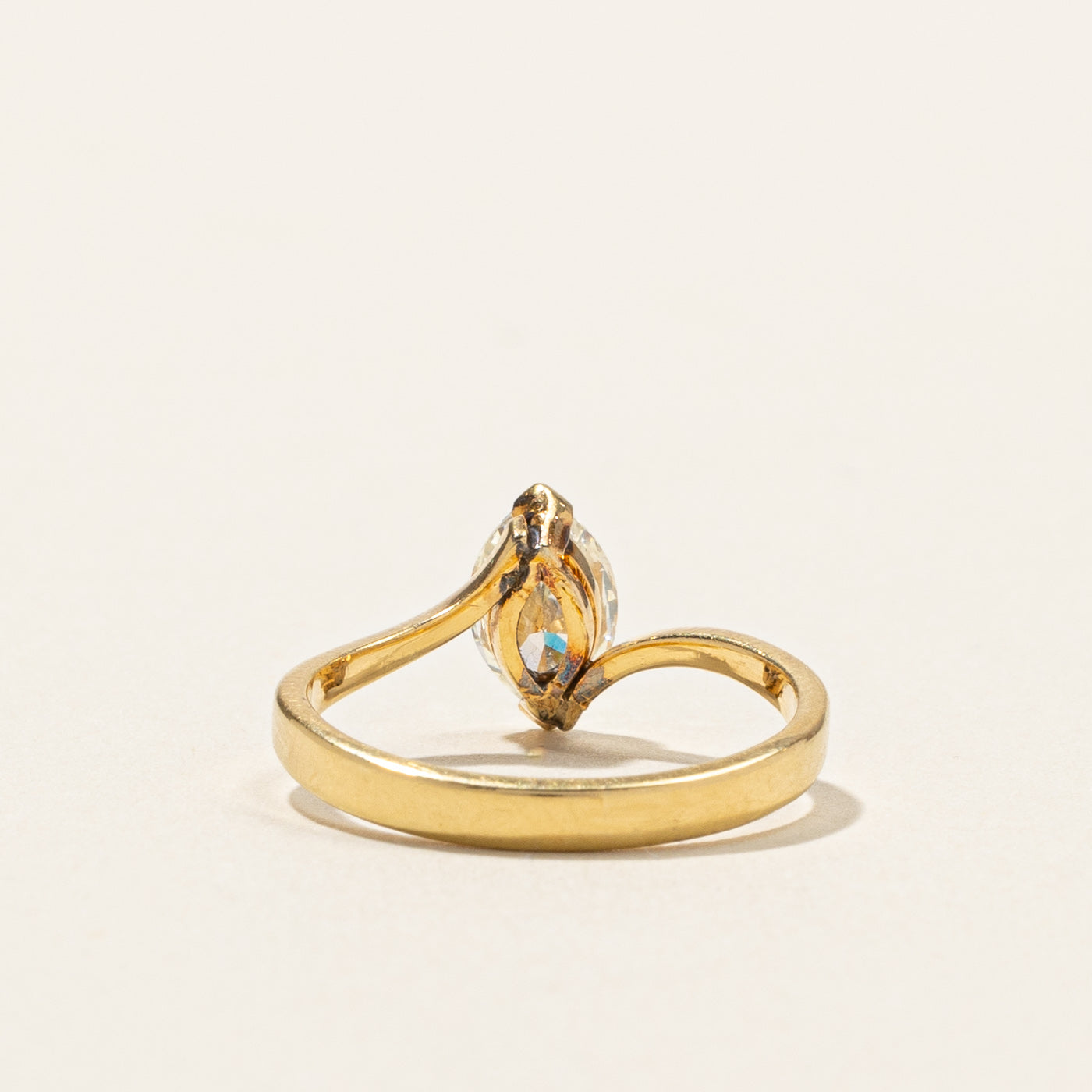Bague solitaire en diamant marquise | 0,70 ct VS1/VS2 M/N | Taille 5,75 |