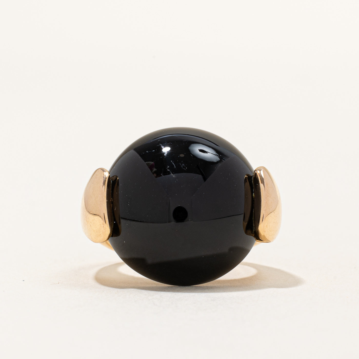 Bague cocktail en onyx noir | 23,00 ct | Taille 6,5 |