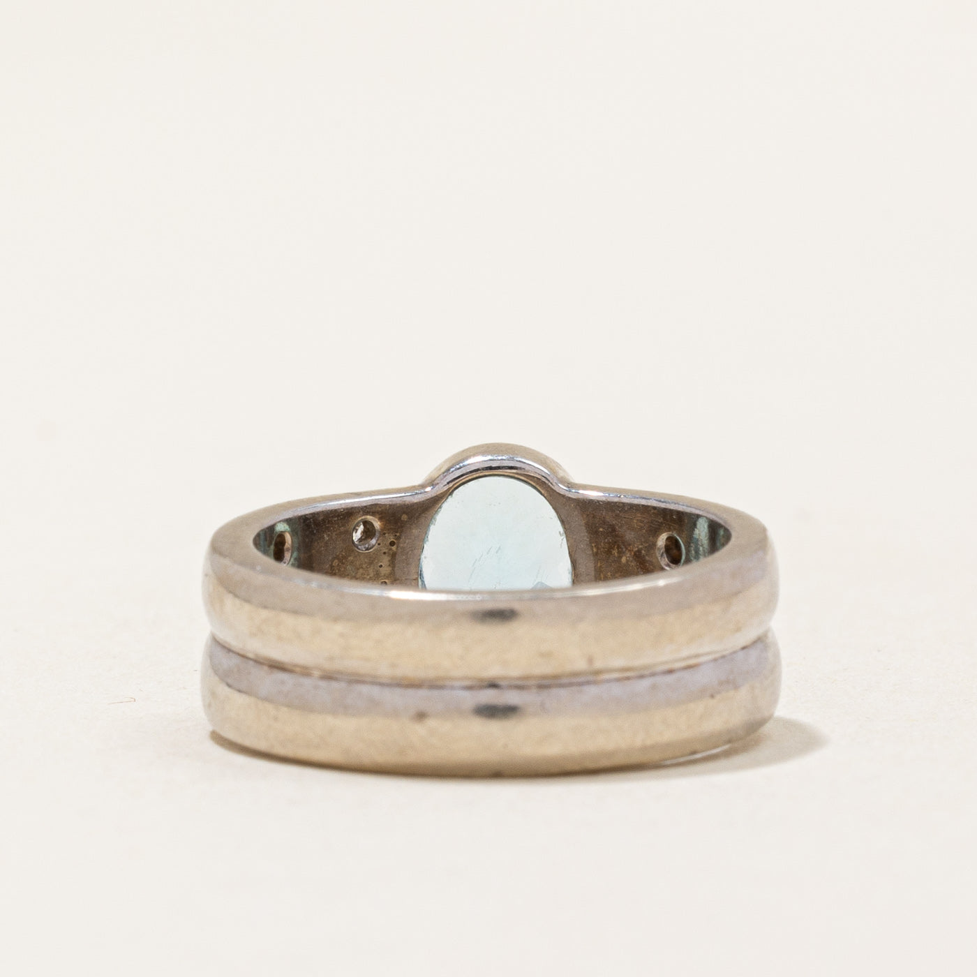 Blue Topaz & Diamond Ring | 0.90ct, 0.24ctw | SZ 5.5 |