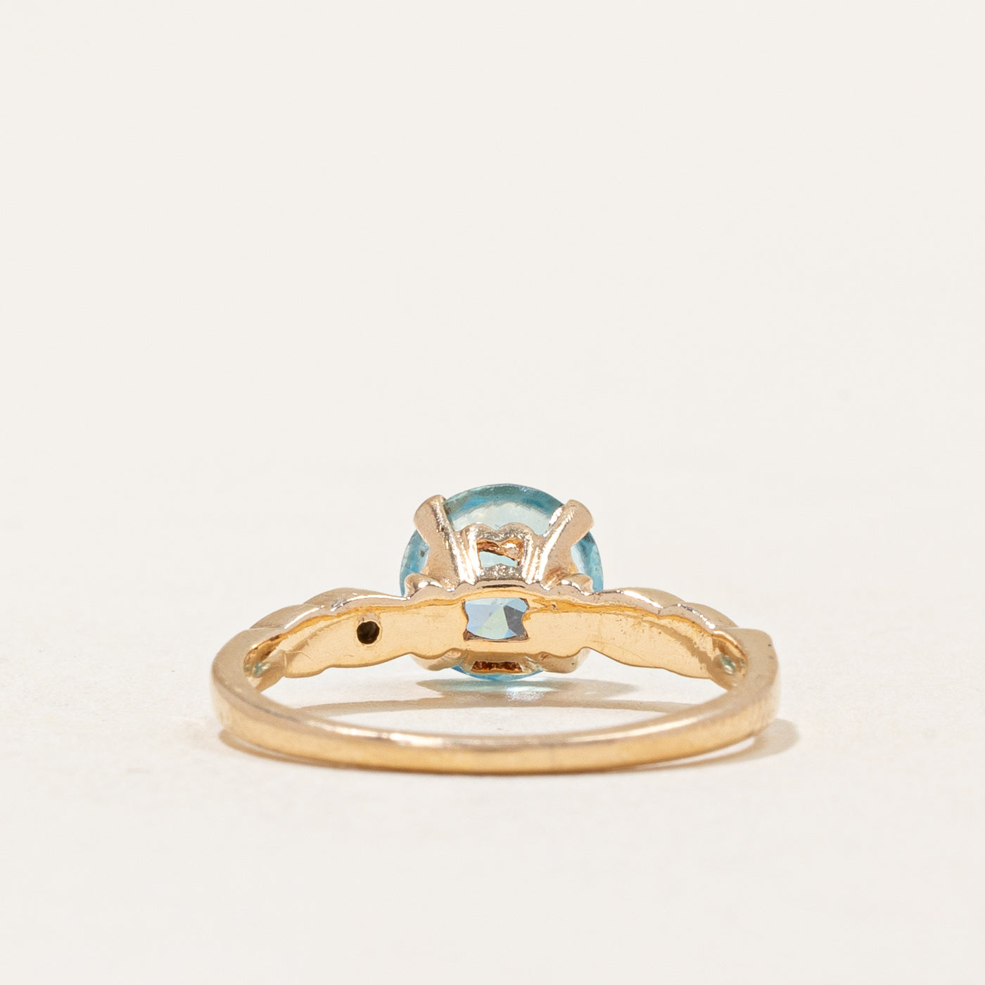 Blue Zircon & Diamond Ring | 1.85ct, 0.01ct | SZ 5.25 |