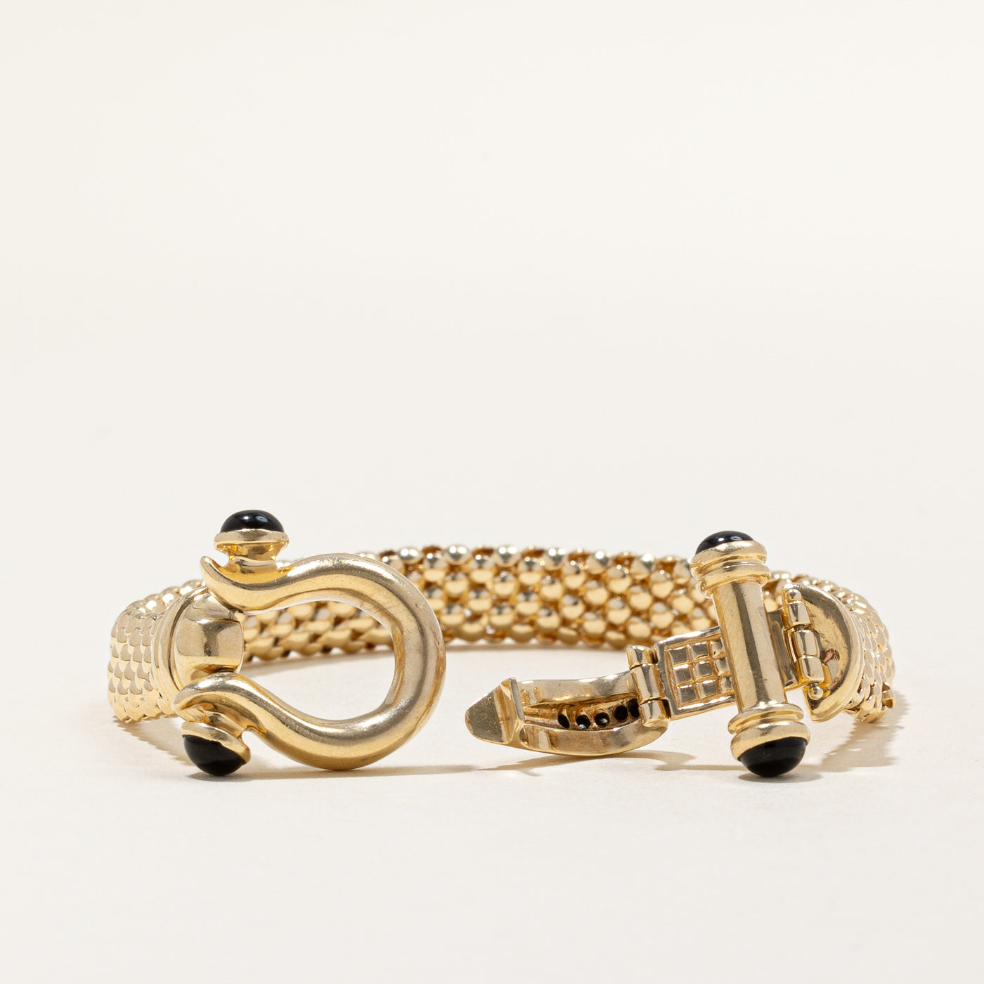 Bracelet en onyx noir et diamants | 1,60 ct, 0,10 ct | 7,5" |