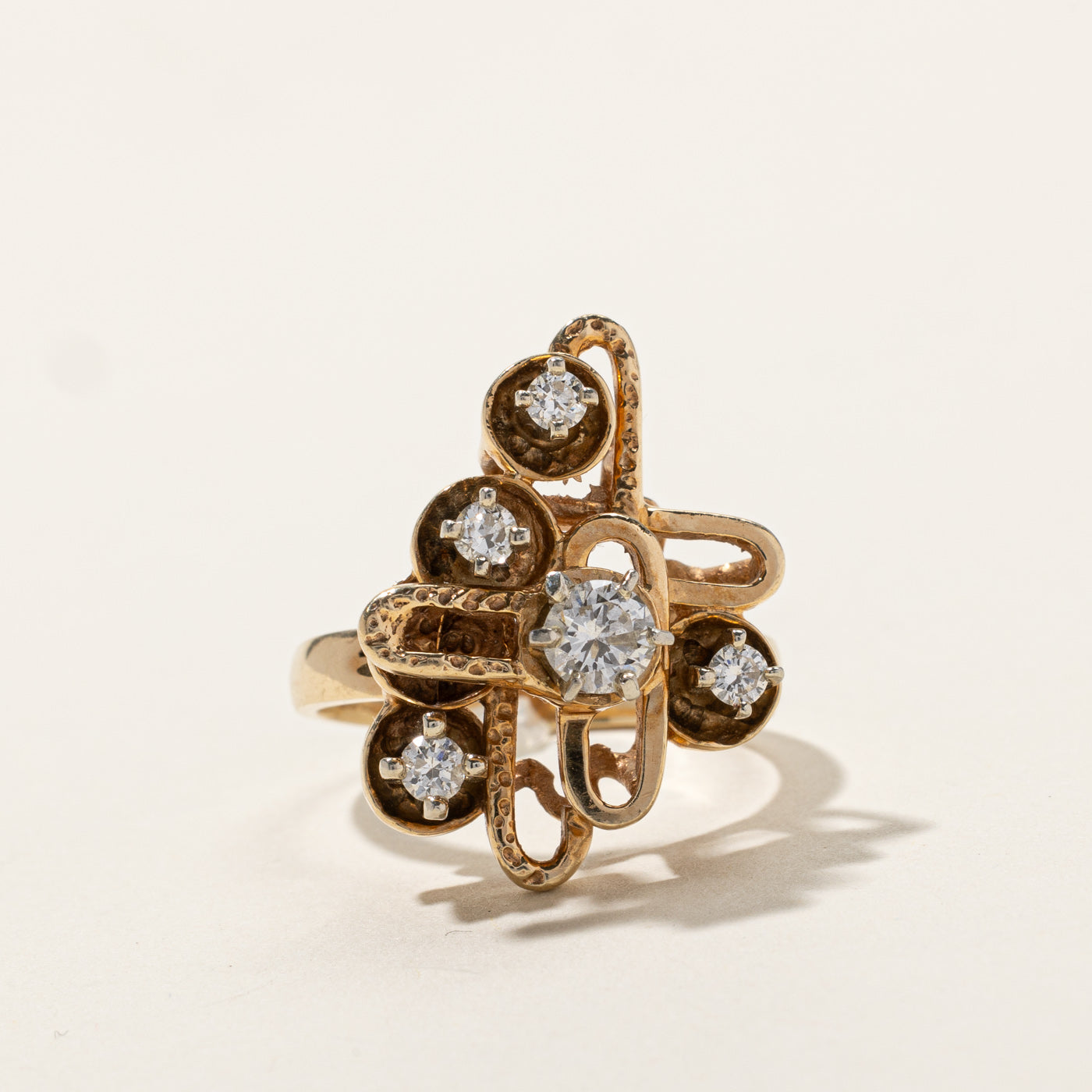 Diamond Abstract Ring | 0.64ctw | SZ 8.5 |
