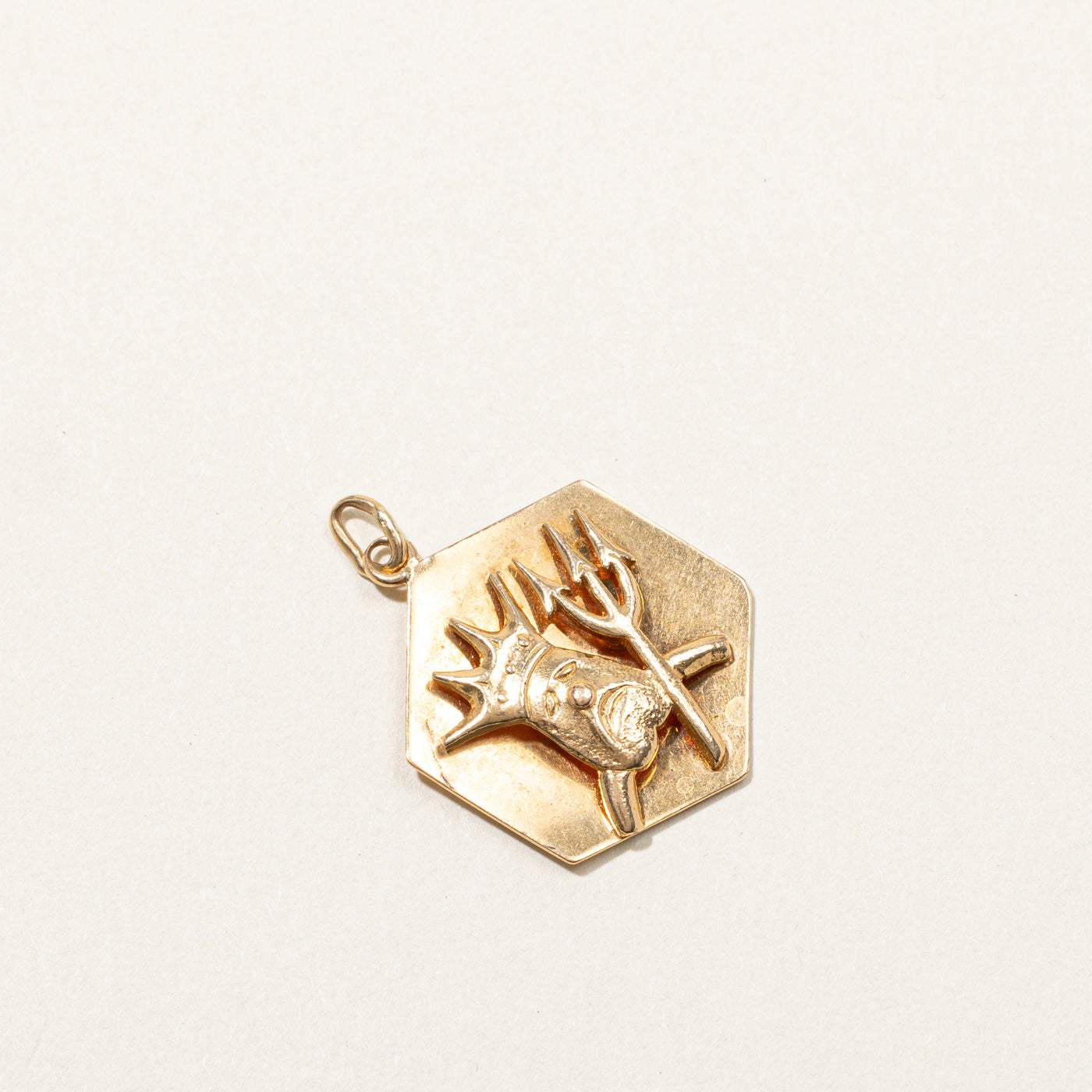 Yellow Gold Poseidon Pendant