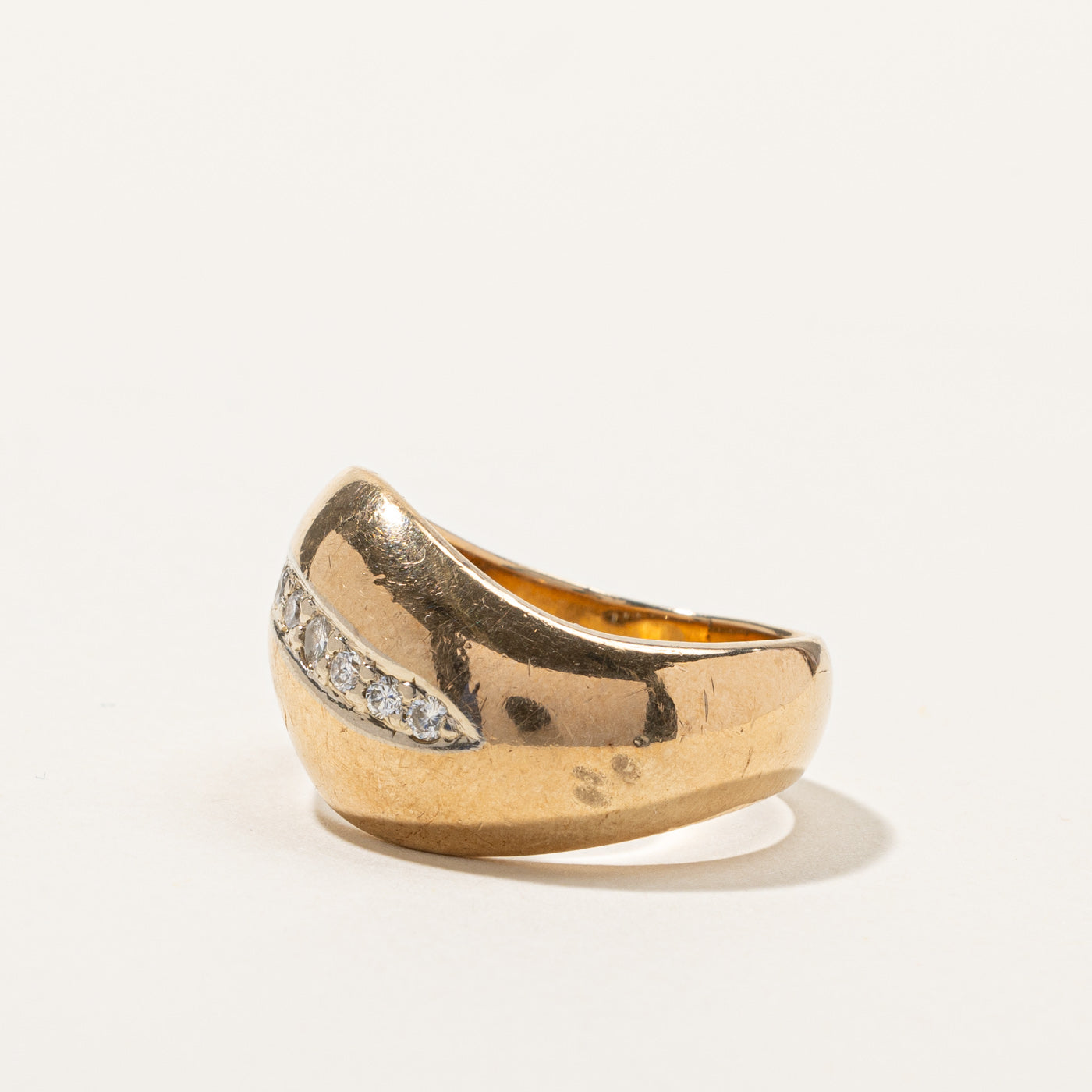 Diamond Wave Gold Band | 0.22ctw | SZ 9.75 |