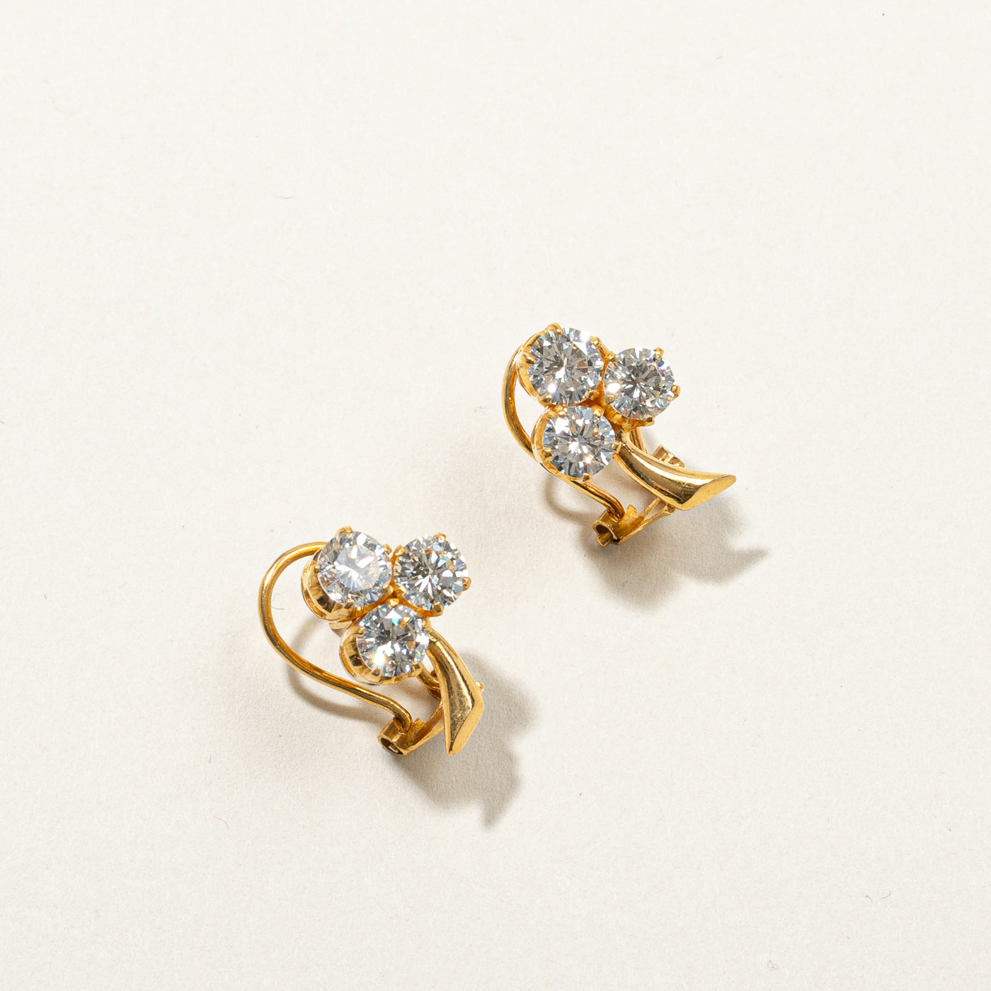 Three Stone Diamond Earrings | 2.80ctw |