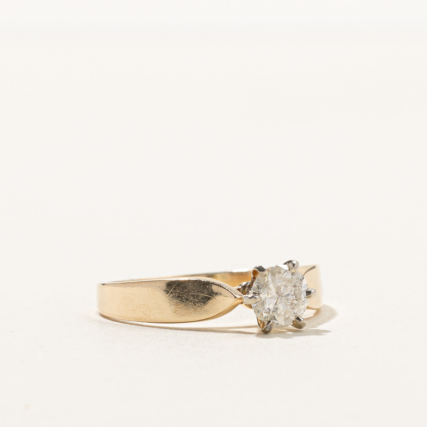 Bague de fiançailles solitaire en diamant à six griffes | 0,67 ct | Taille 8,75 |
