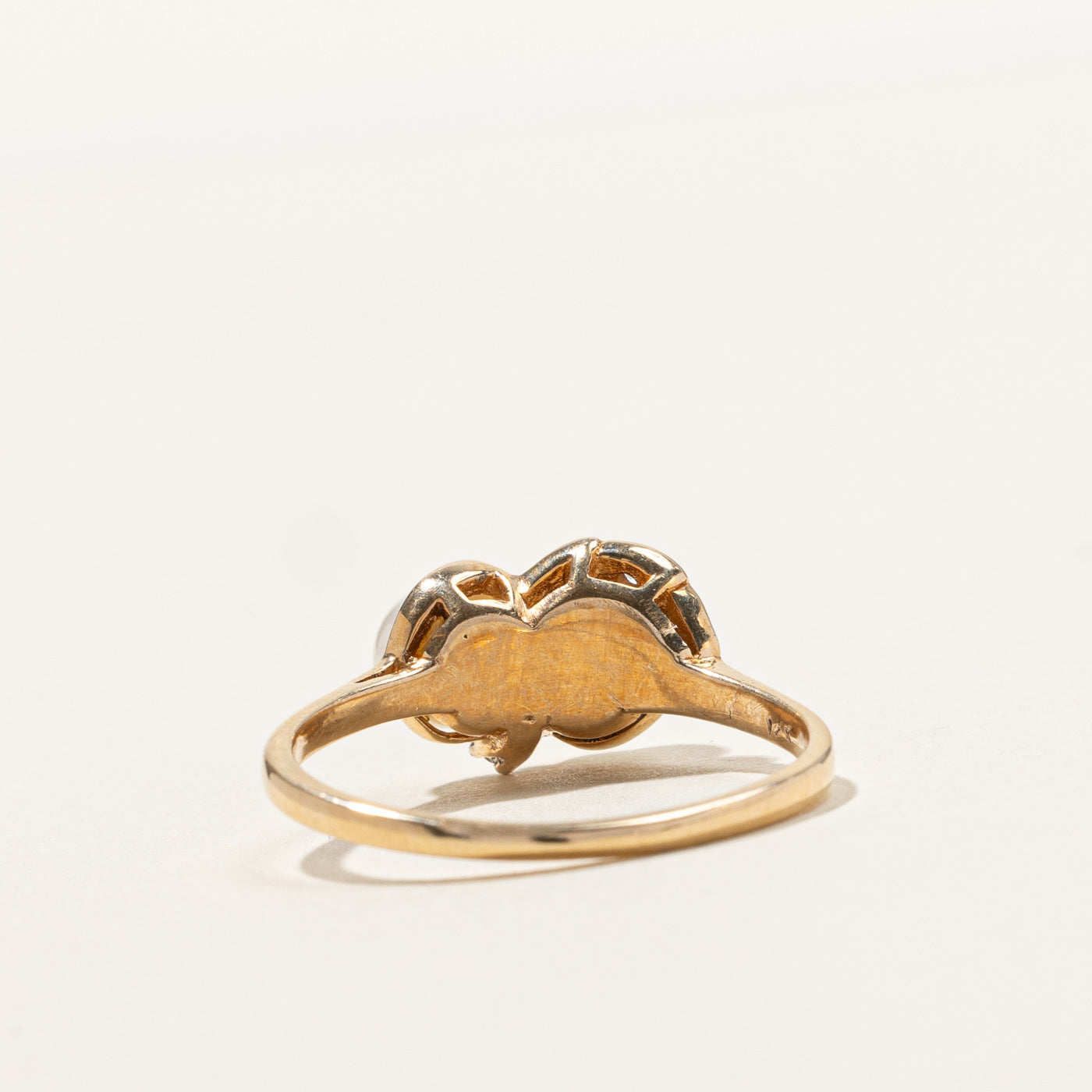 Bypass Pearl & Diamond Ring | 0.04ctw | SZ 8.75 |