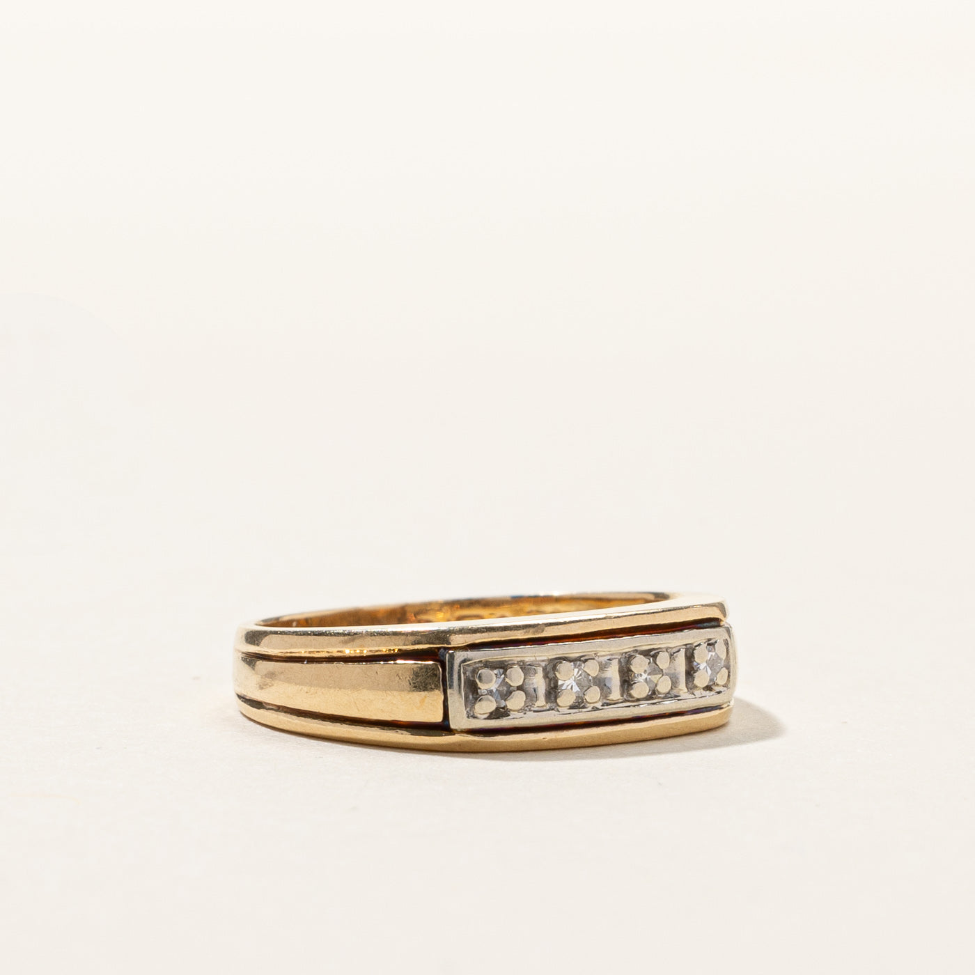 Pave Diamond Ring | 0.04ctw | SZ 4.75 |