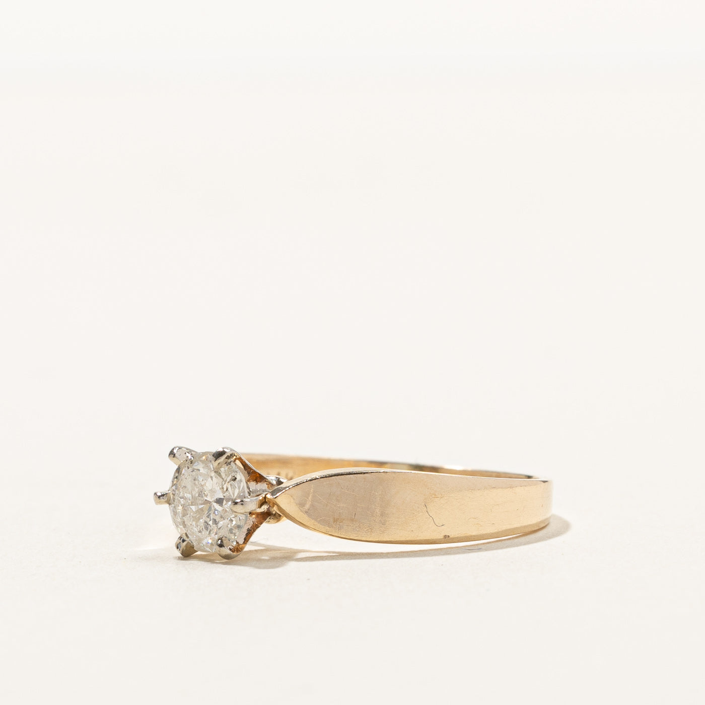 Bague de fiançailles solitaire en diamant à six griffes | 0,67 ct | Taille 8,75 |