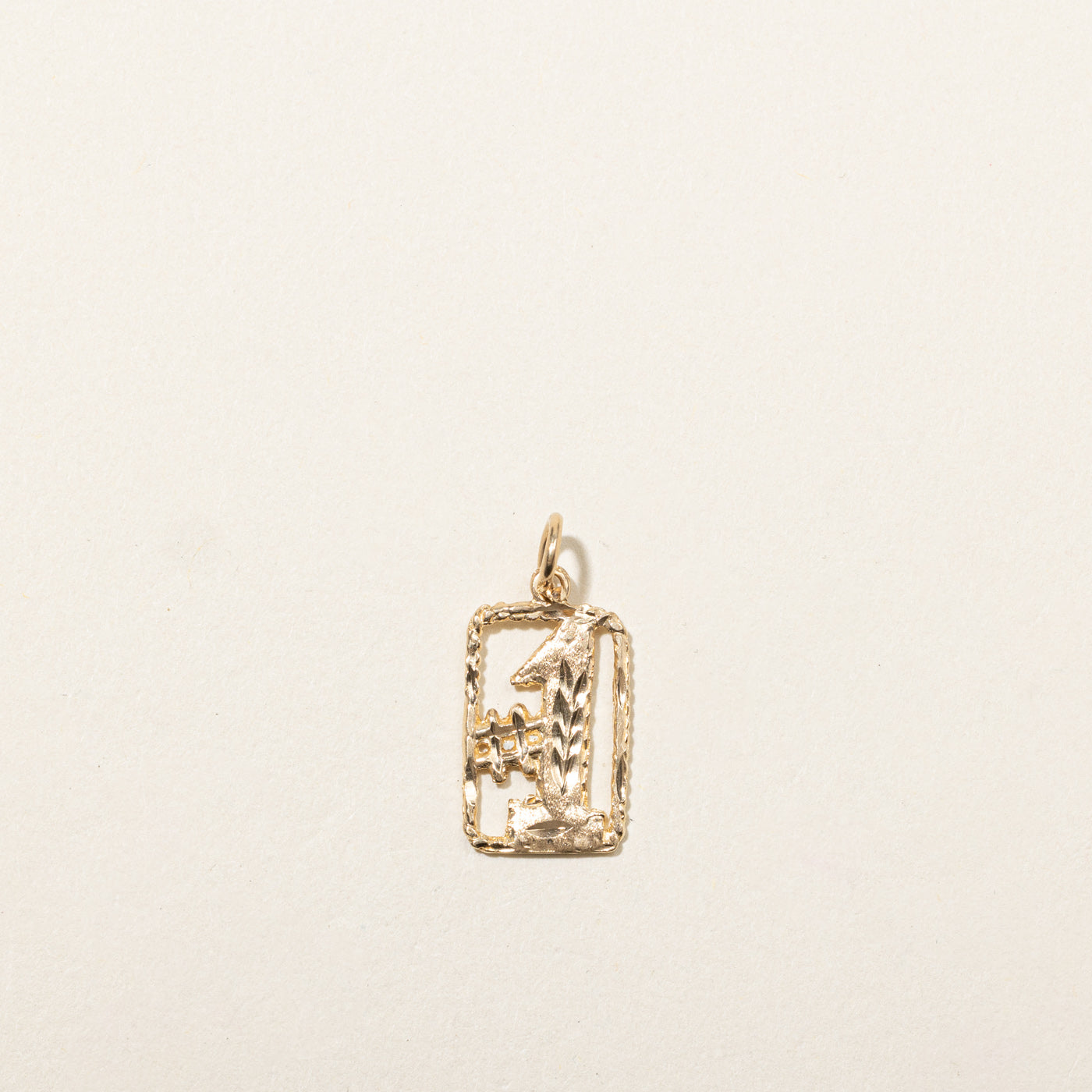 Gold "#1" Charm
