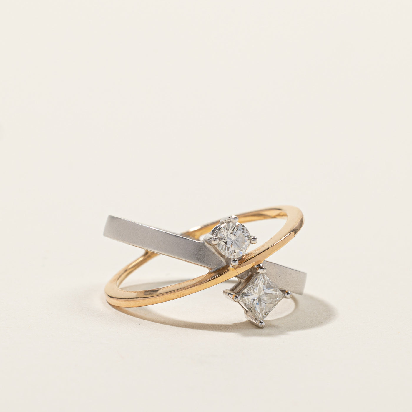 Crossover Diamond Ring | 0.42ctw | SZ 6.5 |