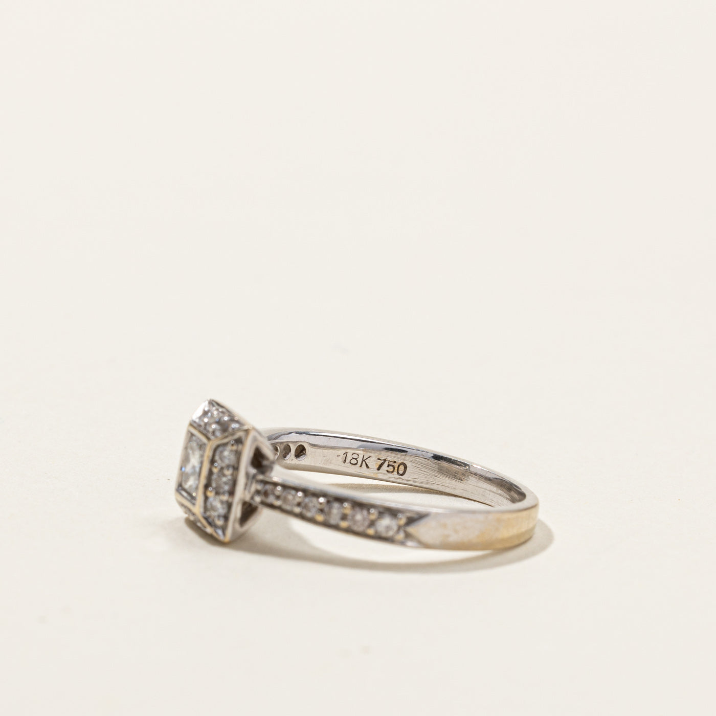 Halo Diamond Engagement Ring | 0.54ctw | SZ 5.25 |
