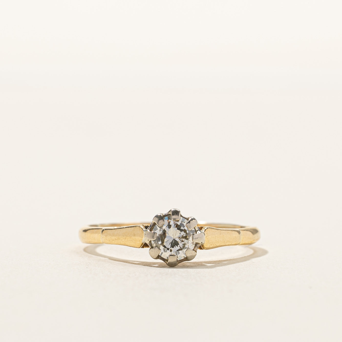 Vintage Solitaire Diamond Ring | 0.40ct | SZ 7.5 |