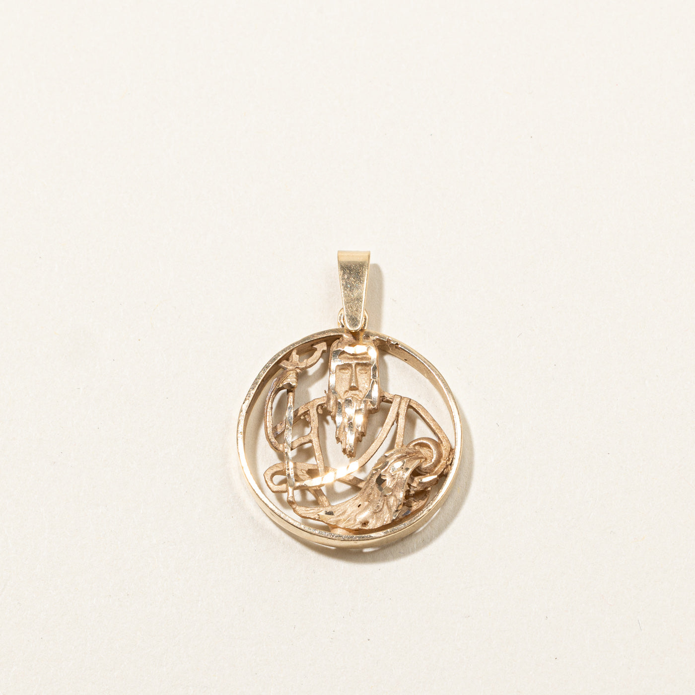 Gold Poseidon Pendant