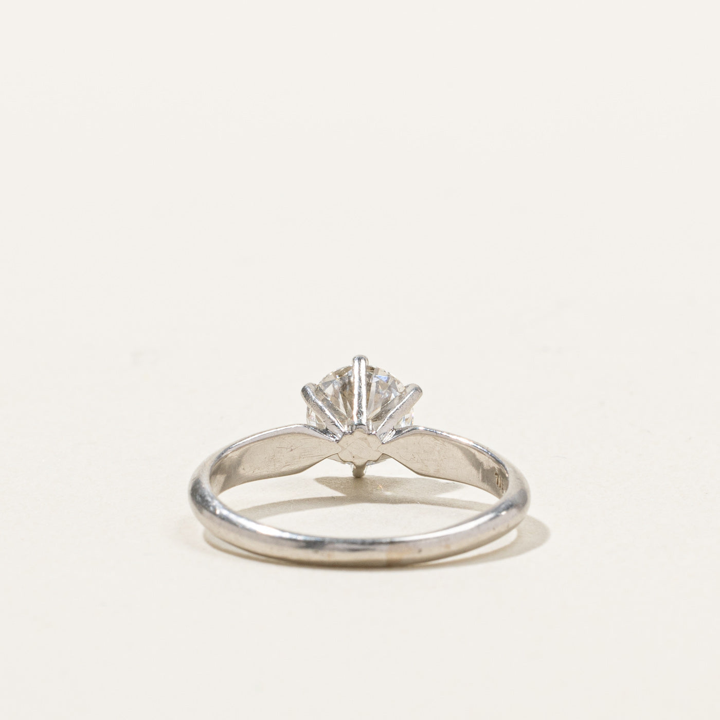 Solitaire Six Prong Diamond Engagement Ring | 1.00ct VS1/VS2 F | SZ 6.5 |