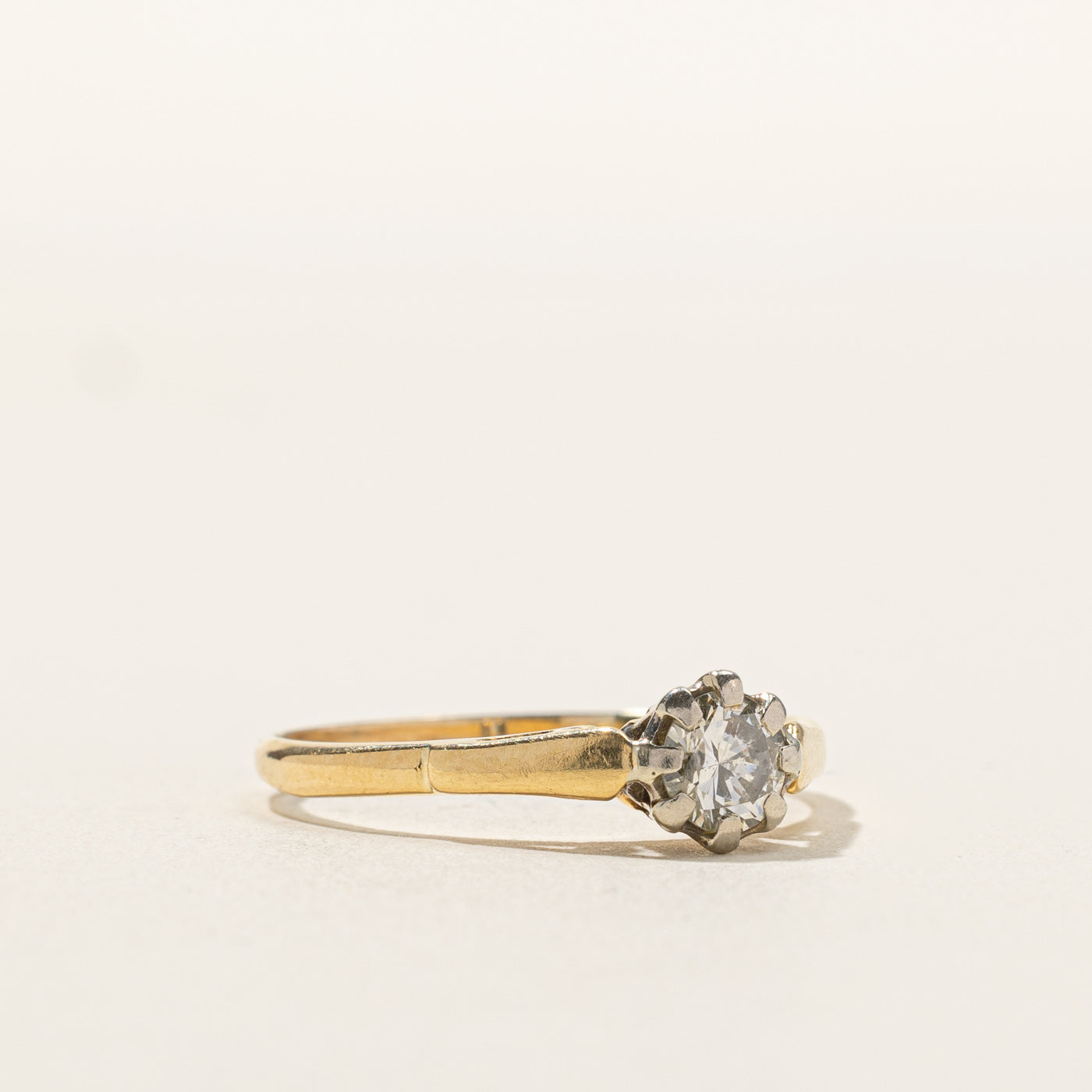 Vintage Solitaire Diamond Ring | 0.40ct | SZ 7.5 |