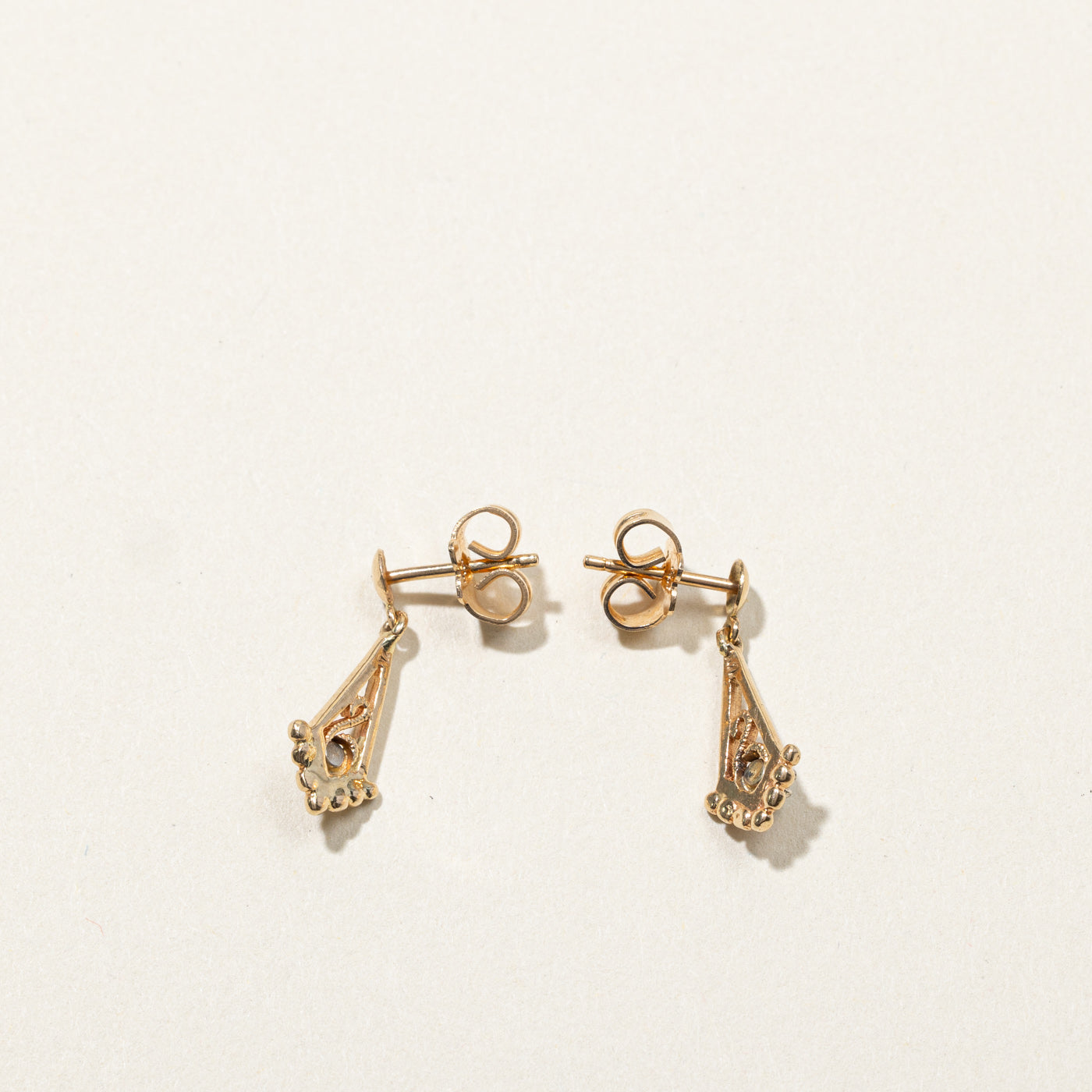 Boucles d'oreilles pendantes en diamants | 0,08 ct |