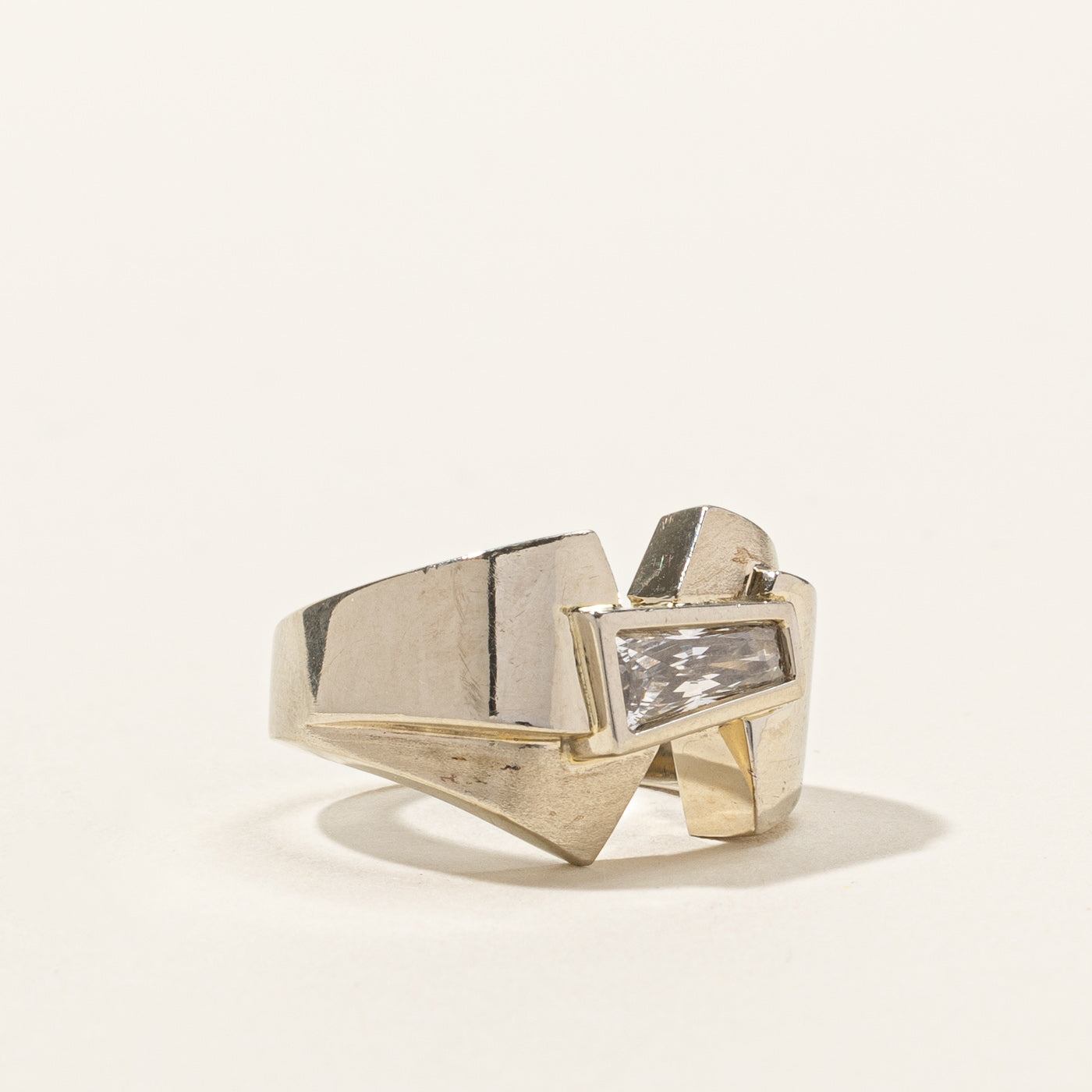 Rectangular Brilliant Cut Diamond Ring | 0.80ct VS1 G | SZ 5.5 |
