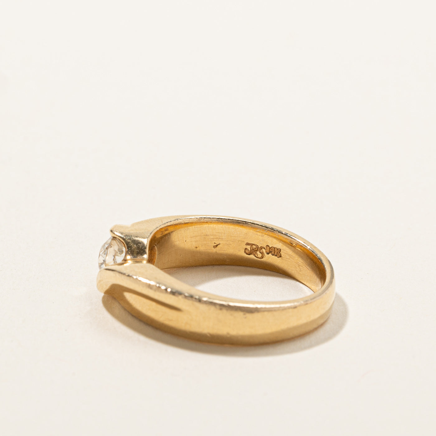 Old European Cut Diamond Bypass Ring | 0.41ct | SZ 6 |