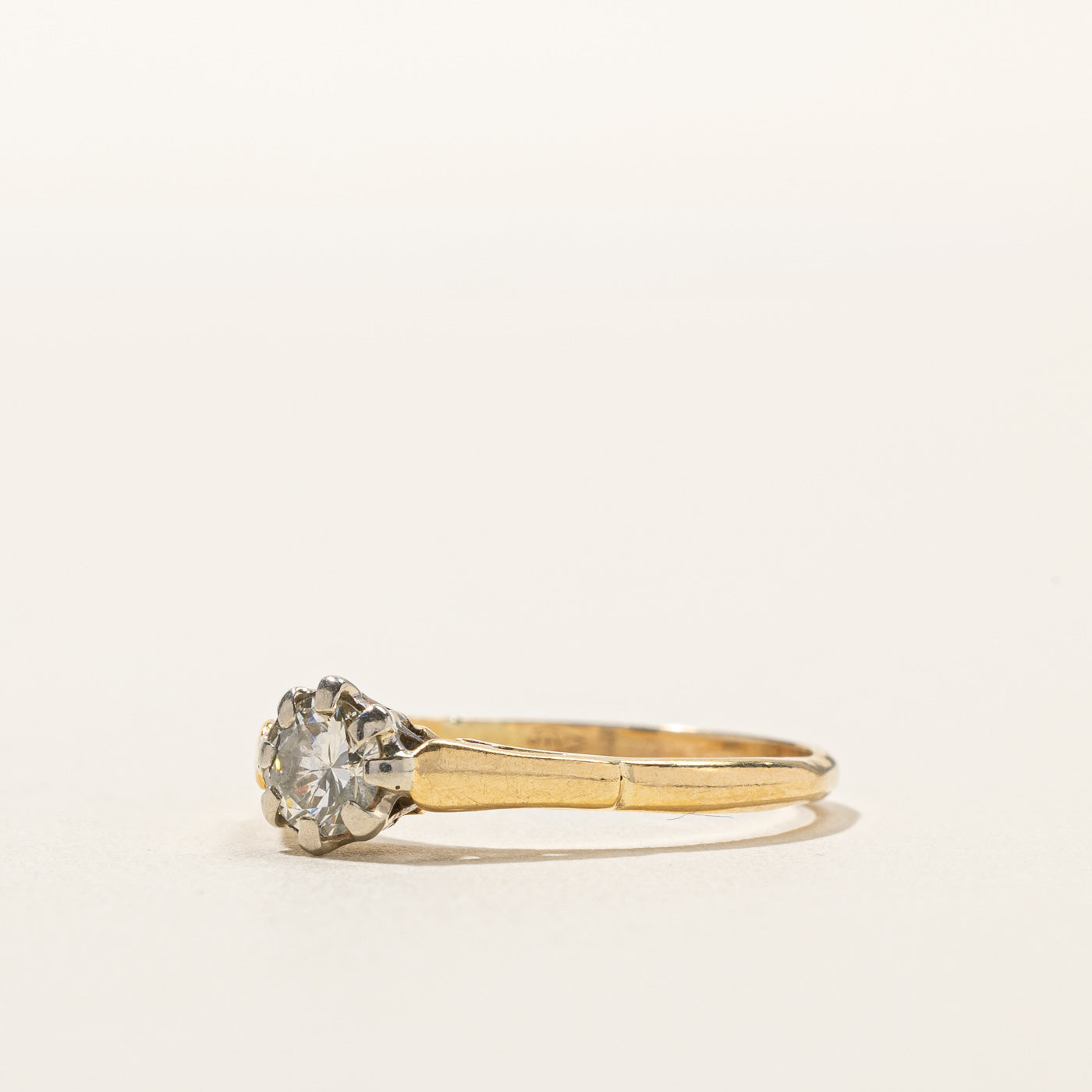 Vintage Solitaire Diamond Ring | 0.40ct | SZ 7.5 |