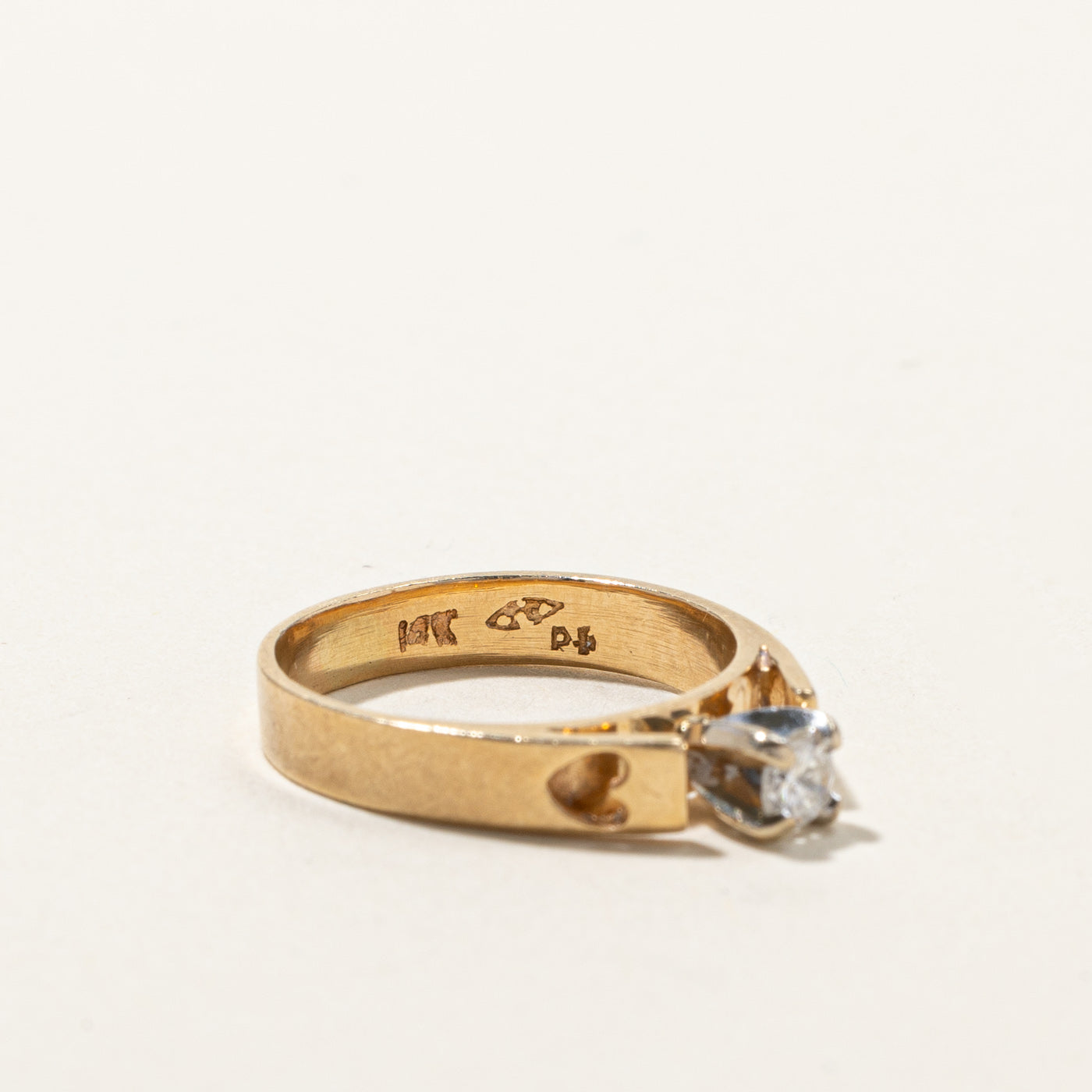 Bague solitaire en diamant | 0,13 ct | Taille 4 |