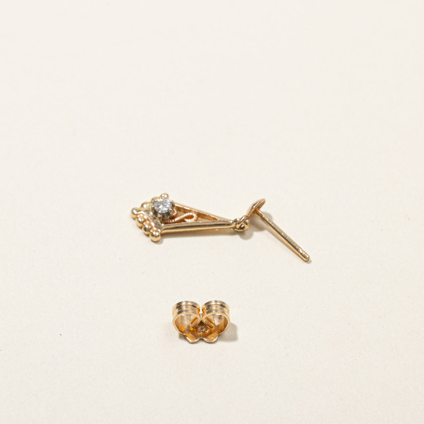Boucles d'oreilles pendantes en diamants | 0,08 ct |
