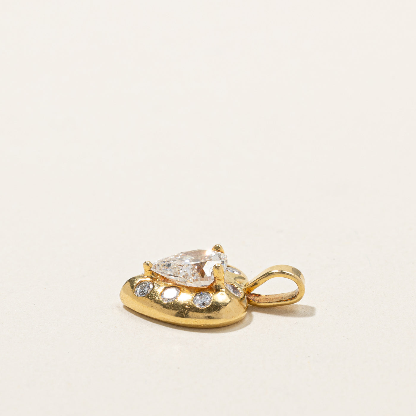 Pendentif en diamant taille cœur | 1,22 ct SI2 G/H |