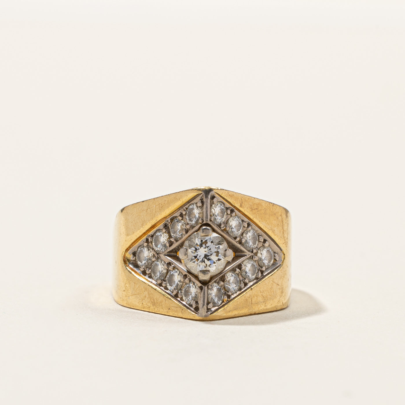Cluster Set Diamond Ring | 0.94ctw | SZ 3.5 |