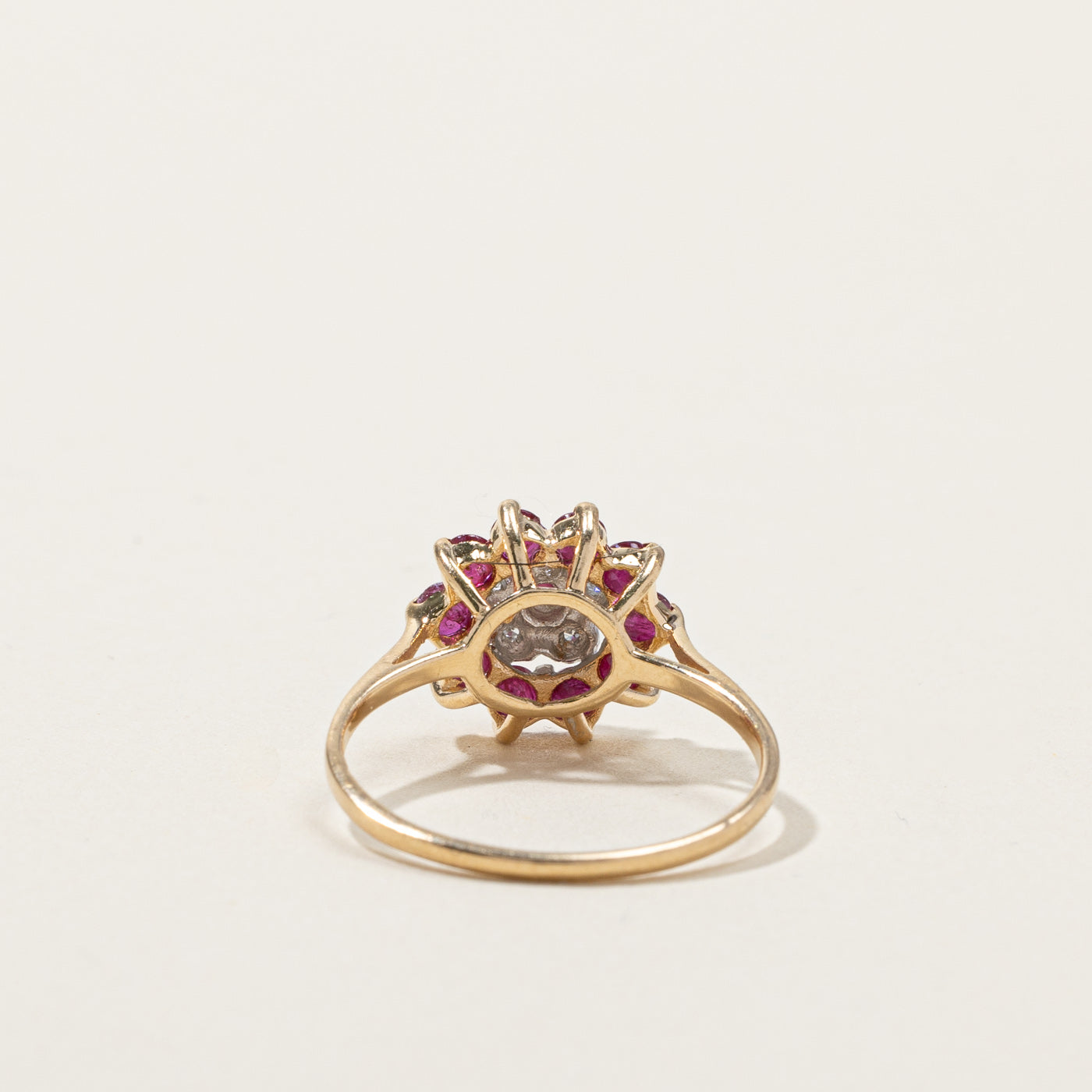 Cluster Ruby & Diamond Ring | 0.55ctw | 0.03ctw | SZ 5 |