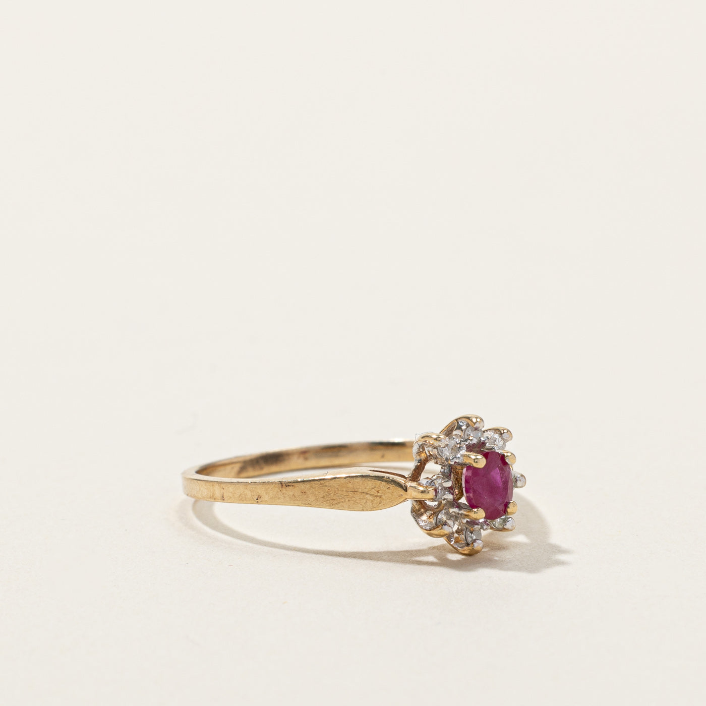 Ruby & Diamond Cocktail Ring | 0.22ct | 0.06ctw | SZ 7.25 |