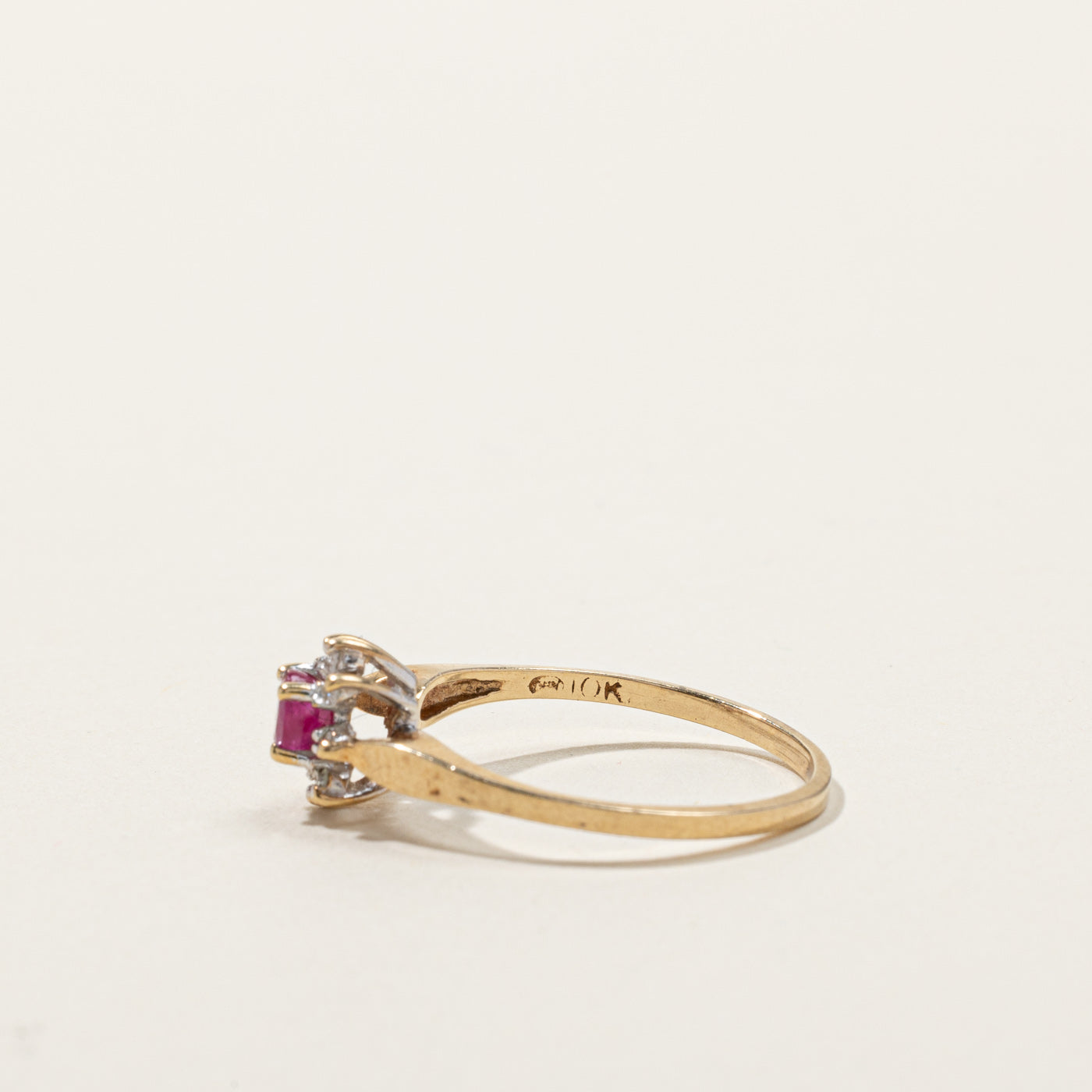 Ruby & Diamond Cocktail Ring | 0.22ct | 0.06ctw | SZ 7.25 |