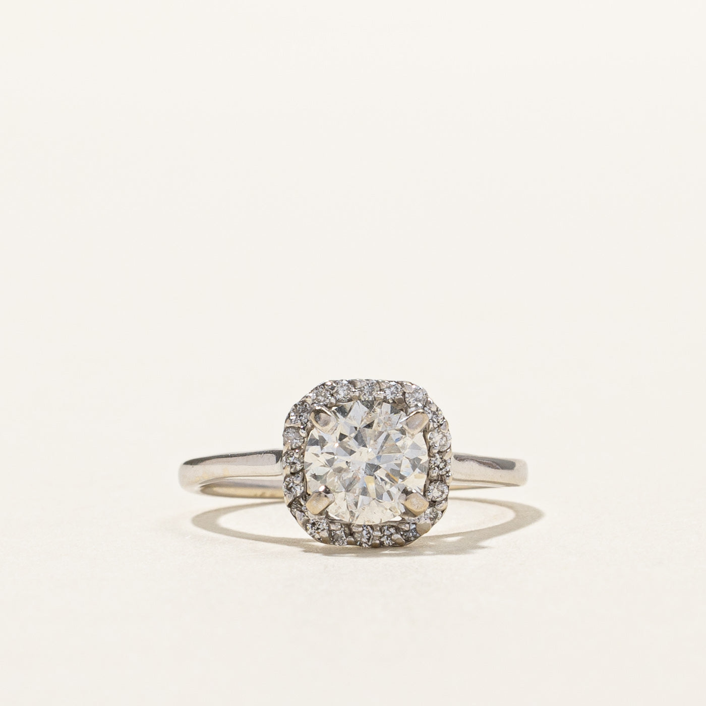 Halo Diamond Engagement Ring | 1.14ctw | SZ 4.5 |
