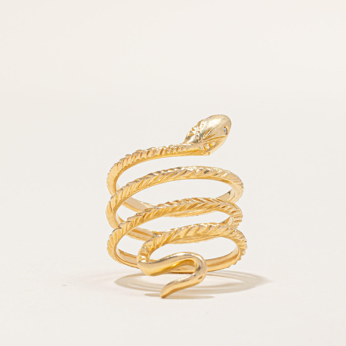 Bague serpent en diamant | 0,02 ct | Taille 7 |
