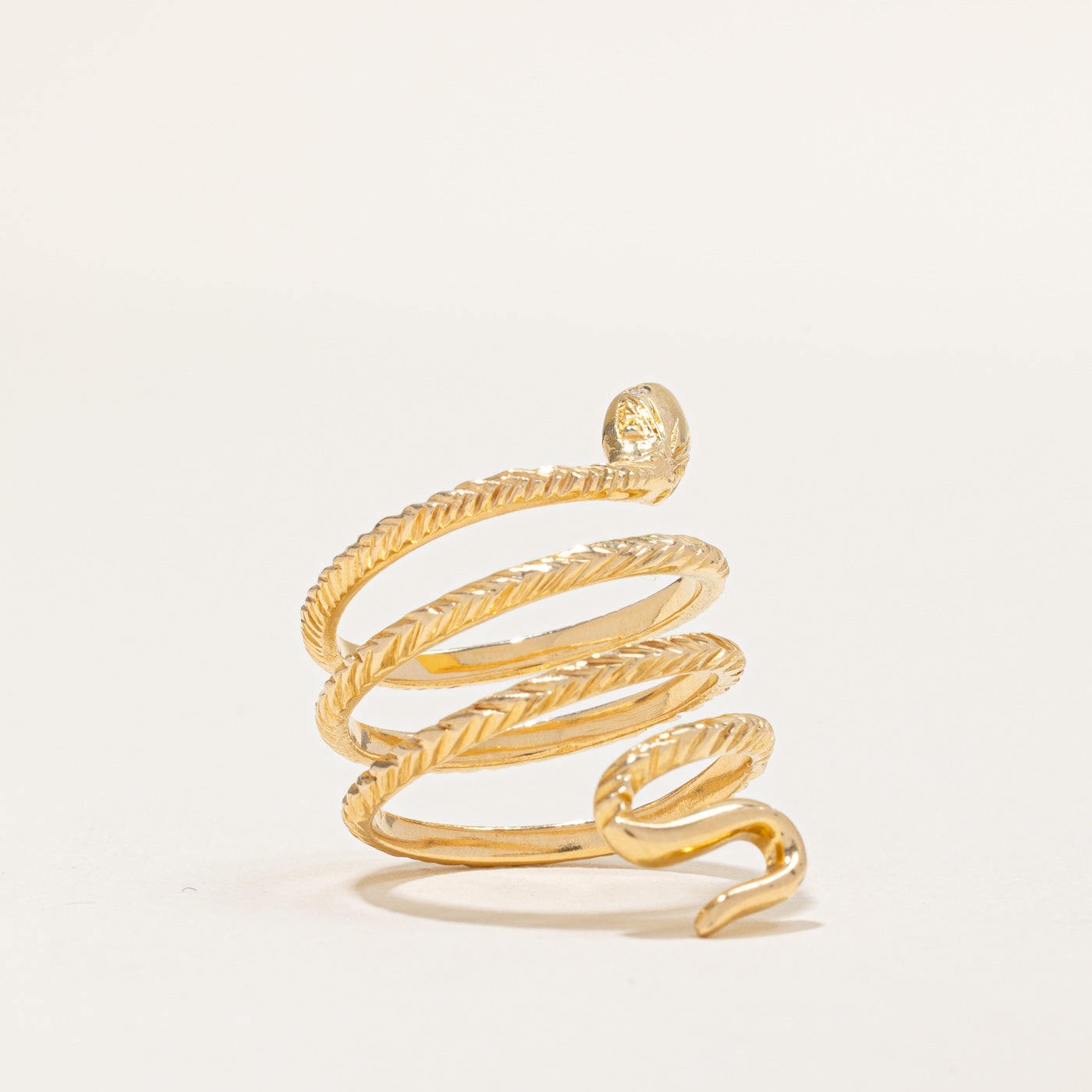 Bague serpent en diamant | 0,02 ct | Taille 7 |