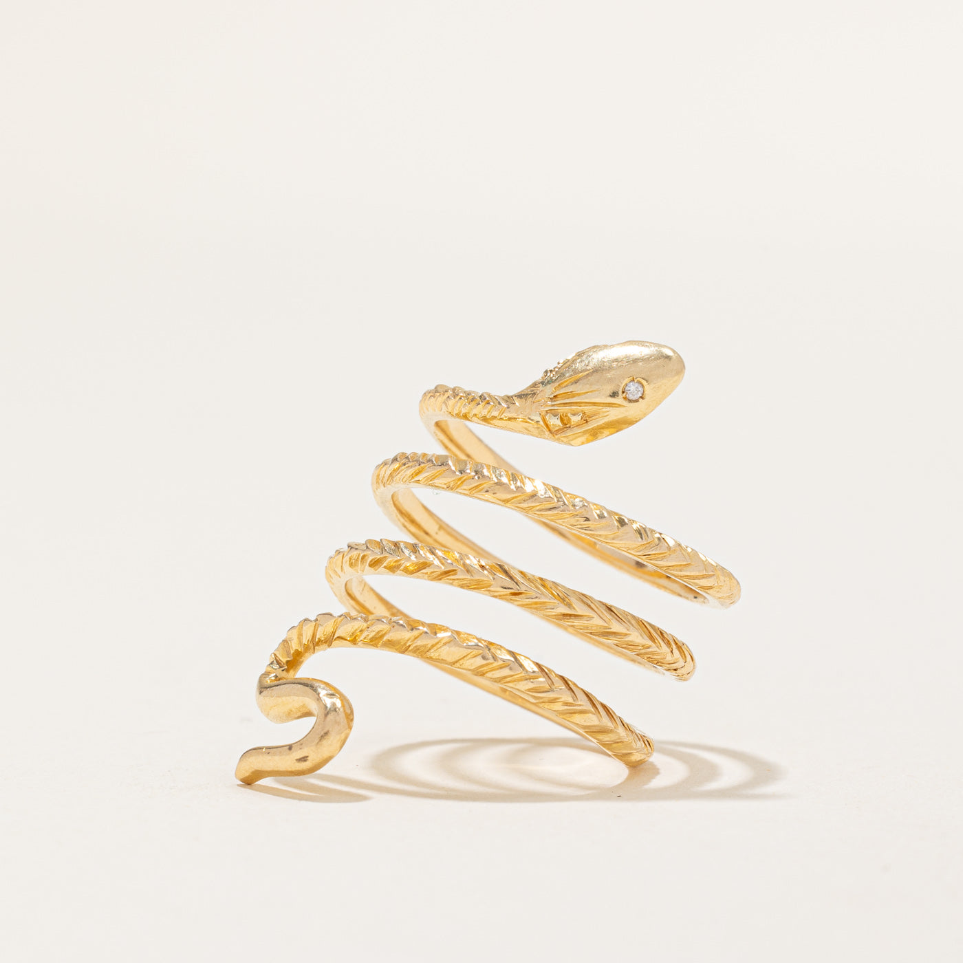 Bague serpent en diamant | 0,02 ct | Taille 7 |