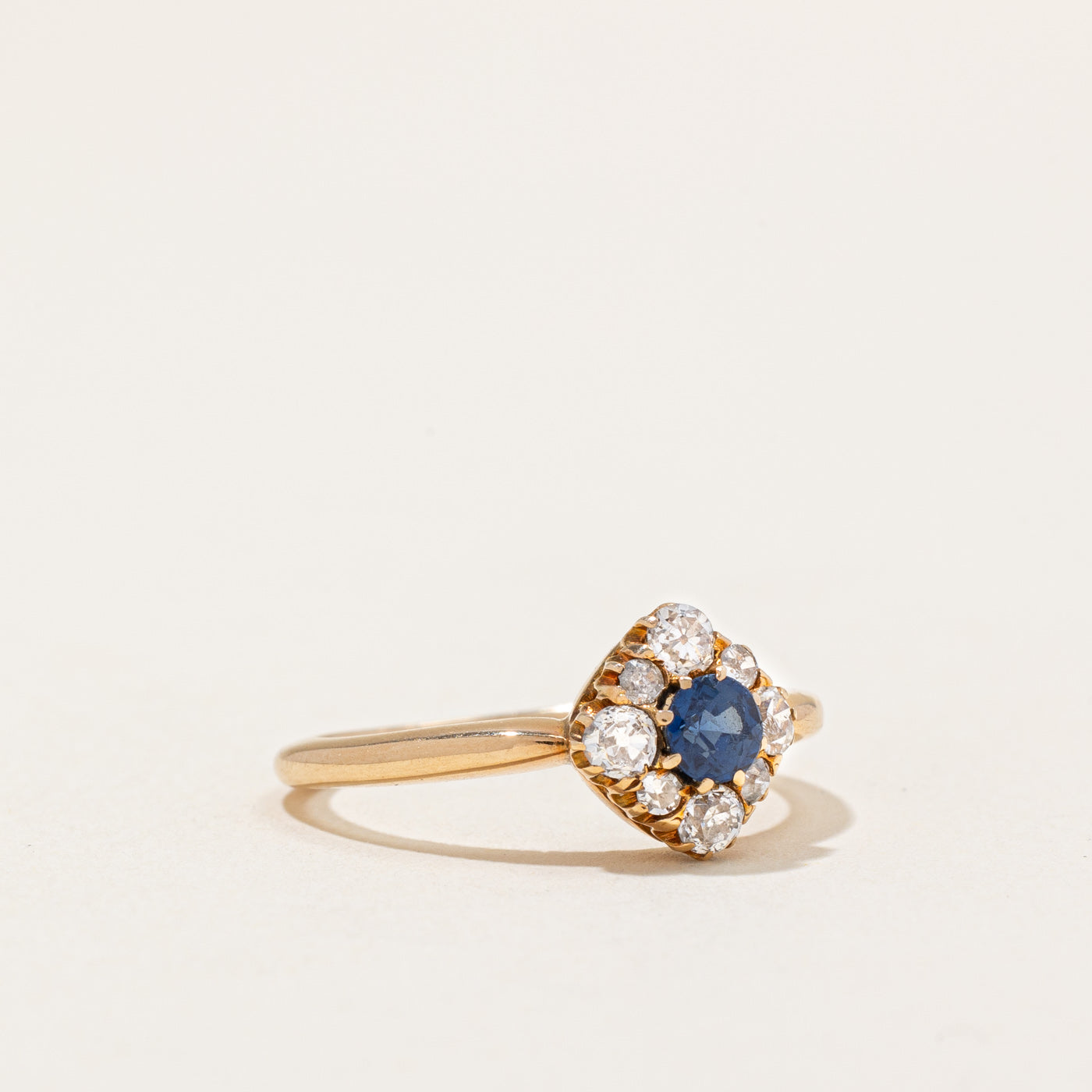 Sapphire & Diamond Halo Ring | 0.20ct, 0.14ctw | SZ 5.25 |