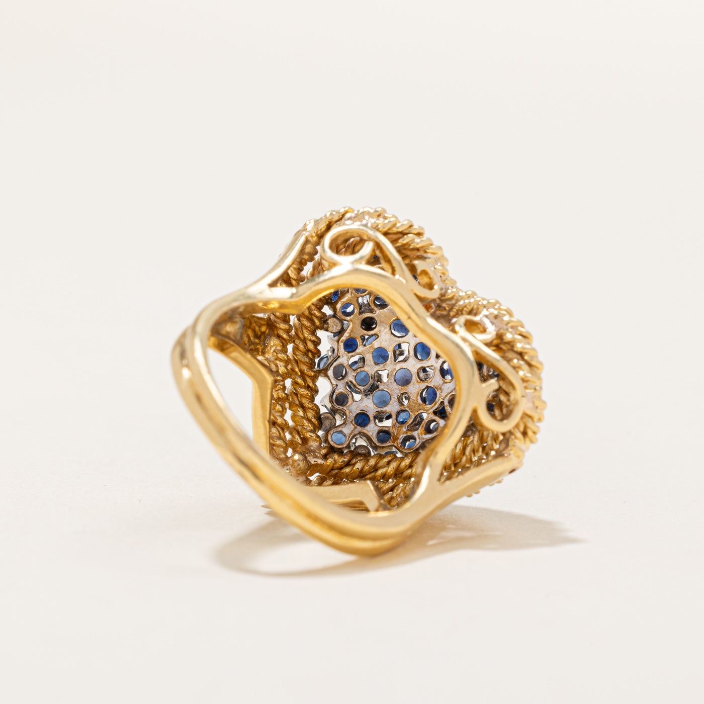 Sapphire Heart Cocktail Ring | 1.20ctw | SZ 6.75 |