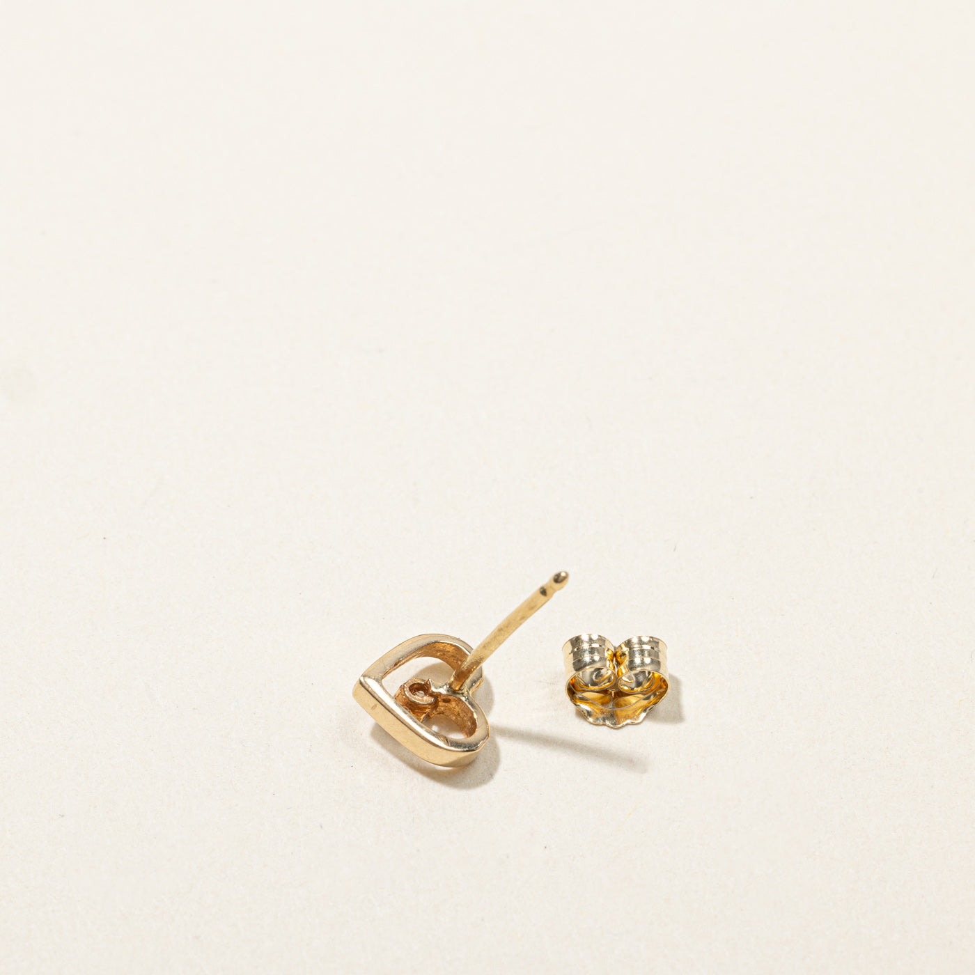Diamond Heart Stud Earrings | 0.02ctw |