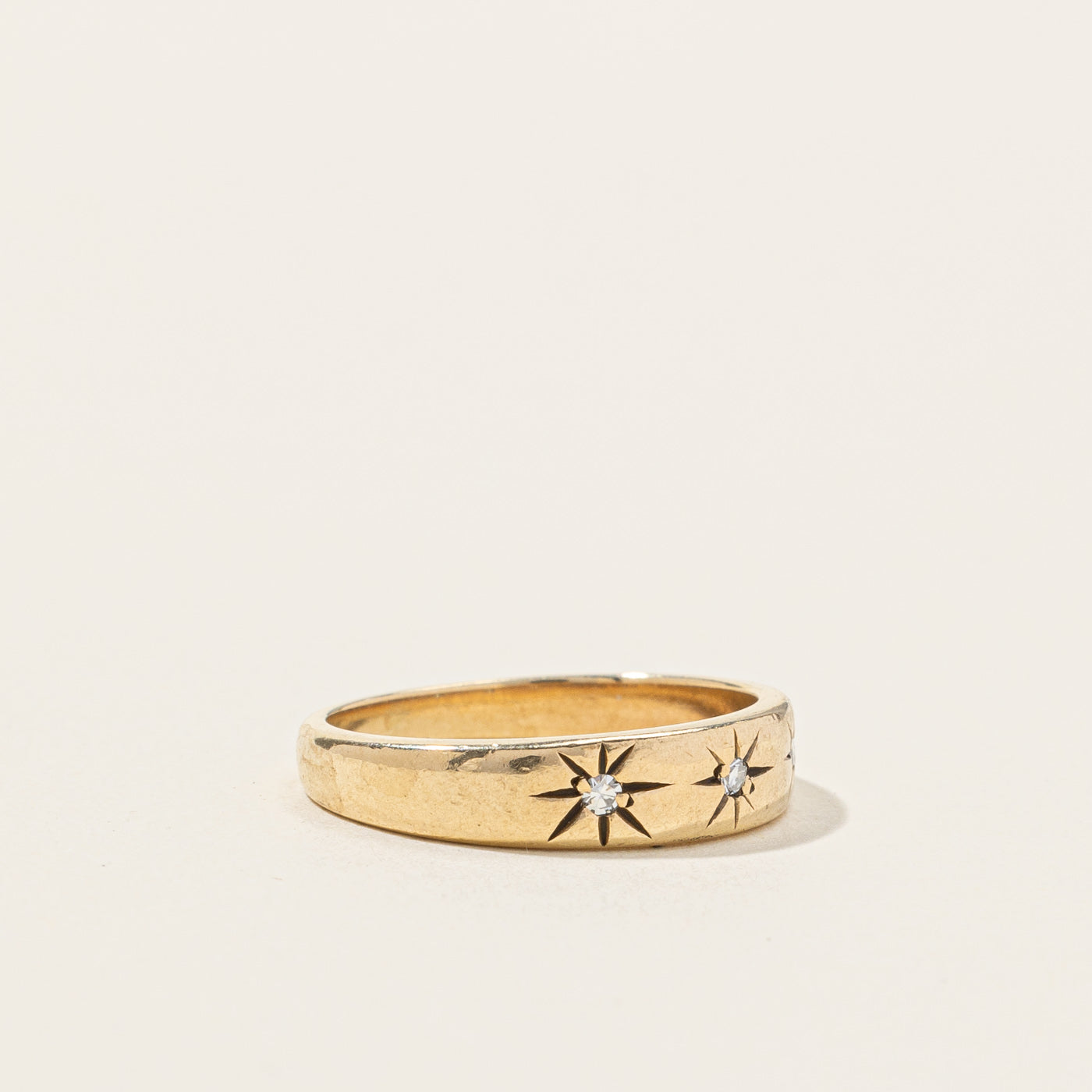 Bague Triple Étoile Diamant | 0,04 ct | Taille 3,75 |